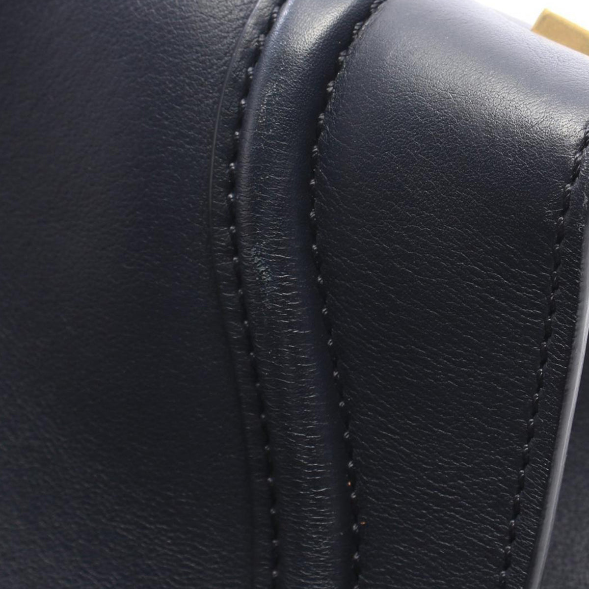Celine Mini Leather Luggage Tote — Blue