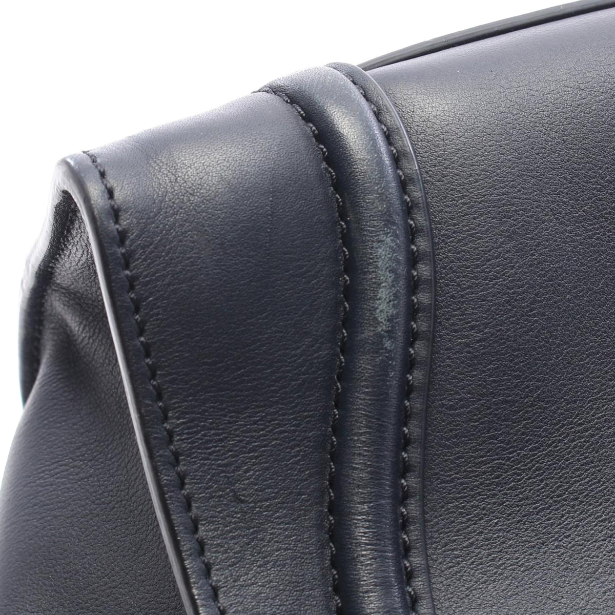 Celine Mini Leather Luggage Tote — Blue