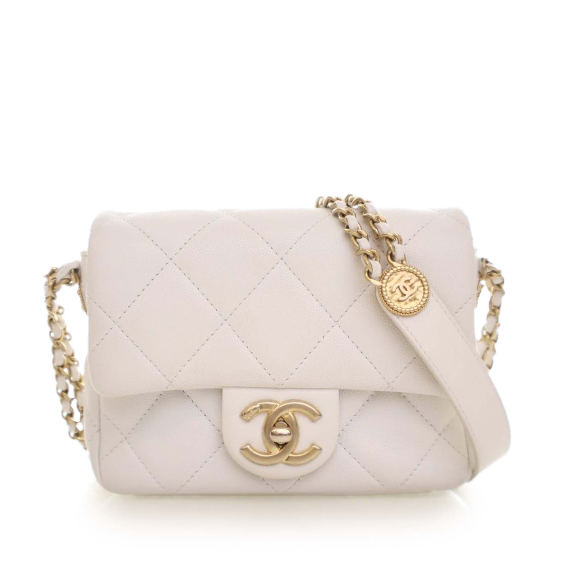 Chanel Mini Quilted Caviar CC Coin Flap