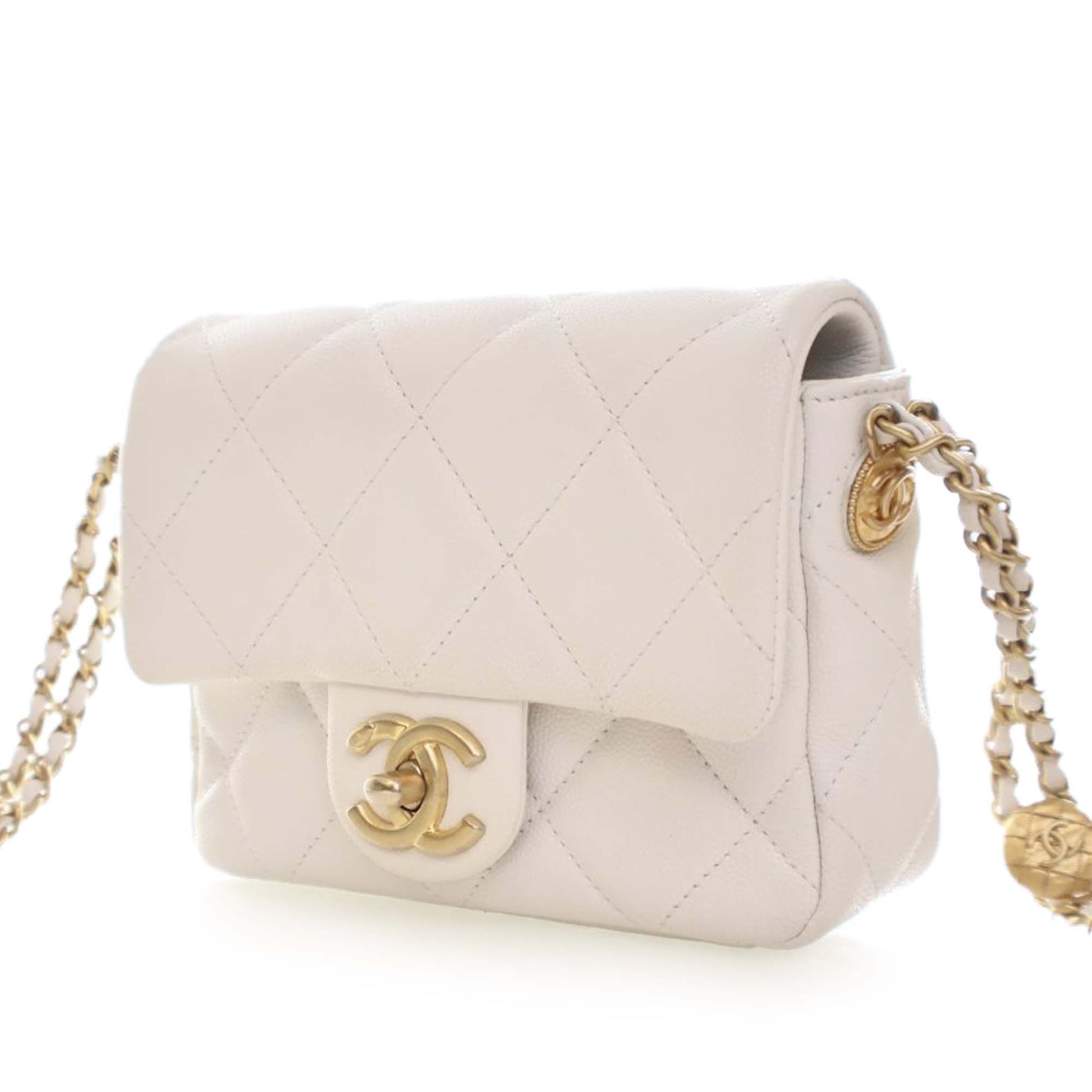 Chanel Mini Quilted Caviar CC Coin Flap