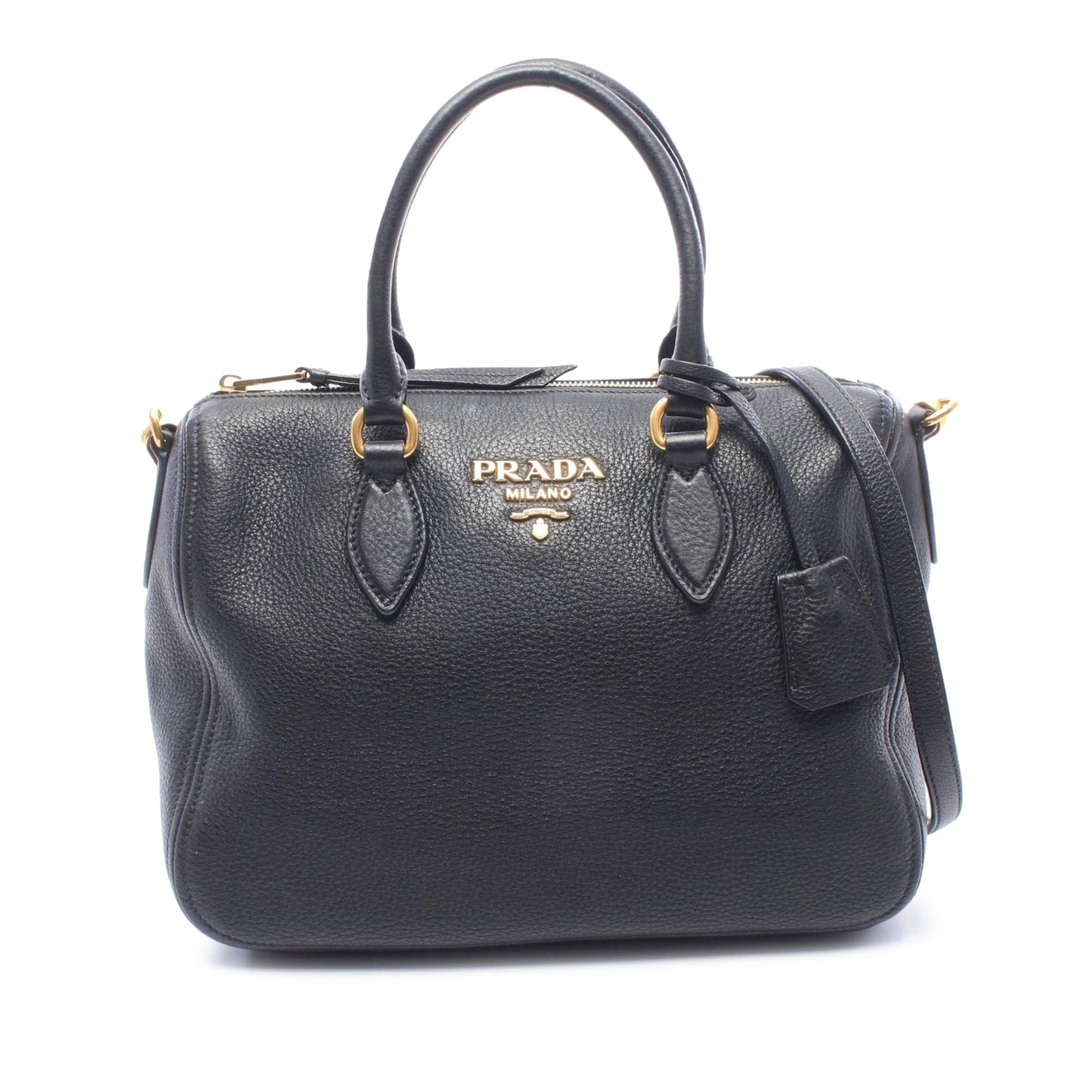 Prada Vitello Daino Zip Top Satchel