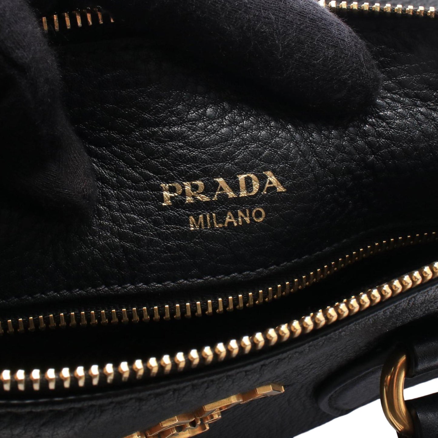 Prada Vitello Daino Zip Top Satchel