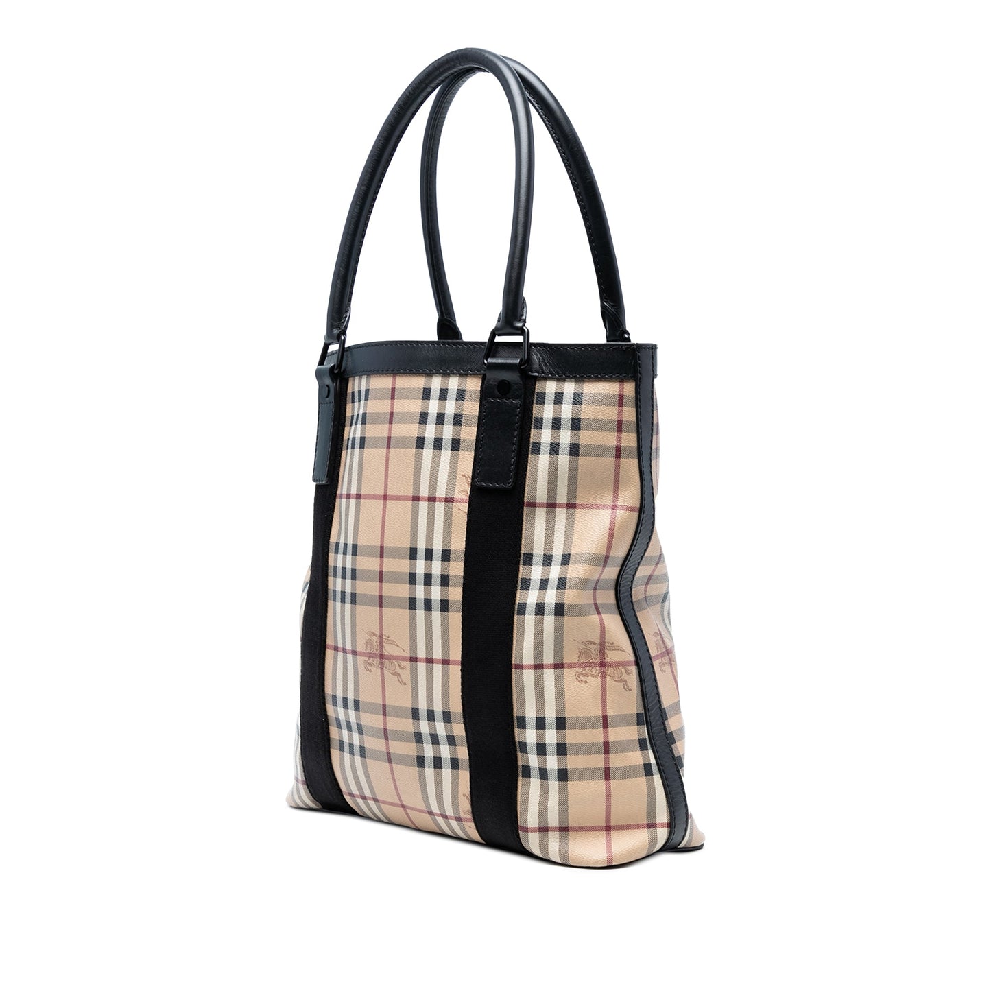 Burberry Haymarket Check Coated Canvas Vertical Tote