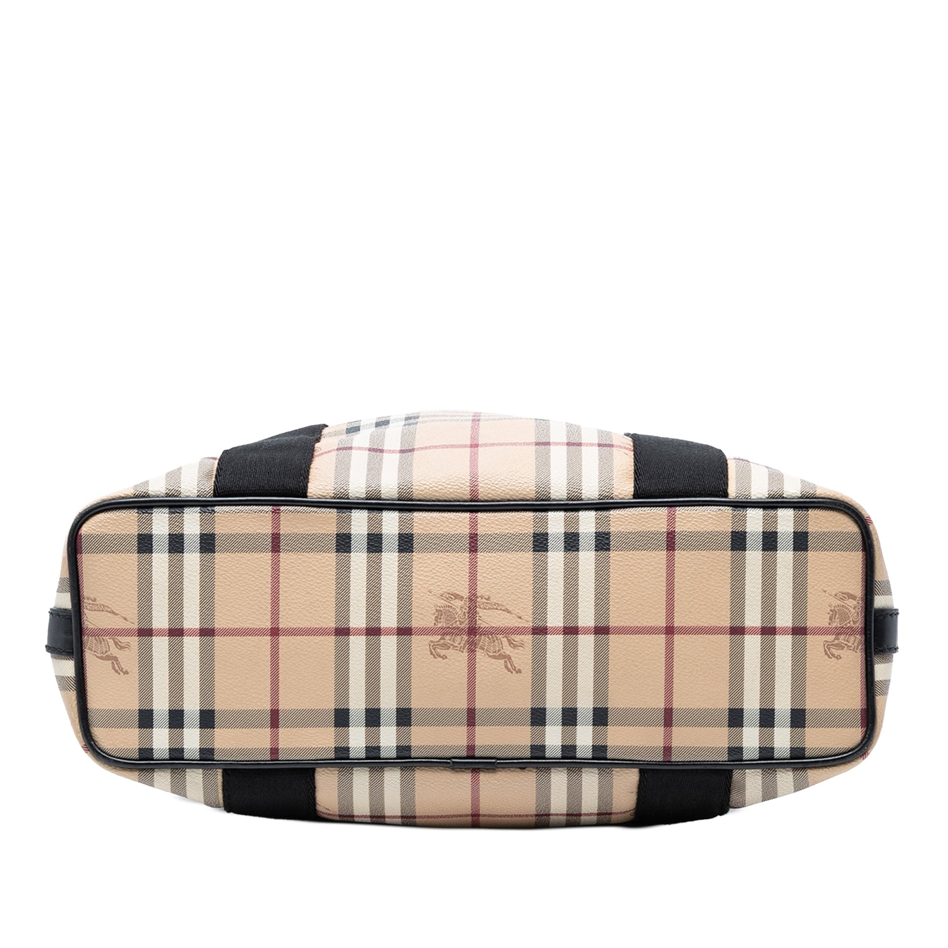 Burberry Haymarket Check Coated Canvas Vertical Tote