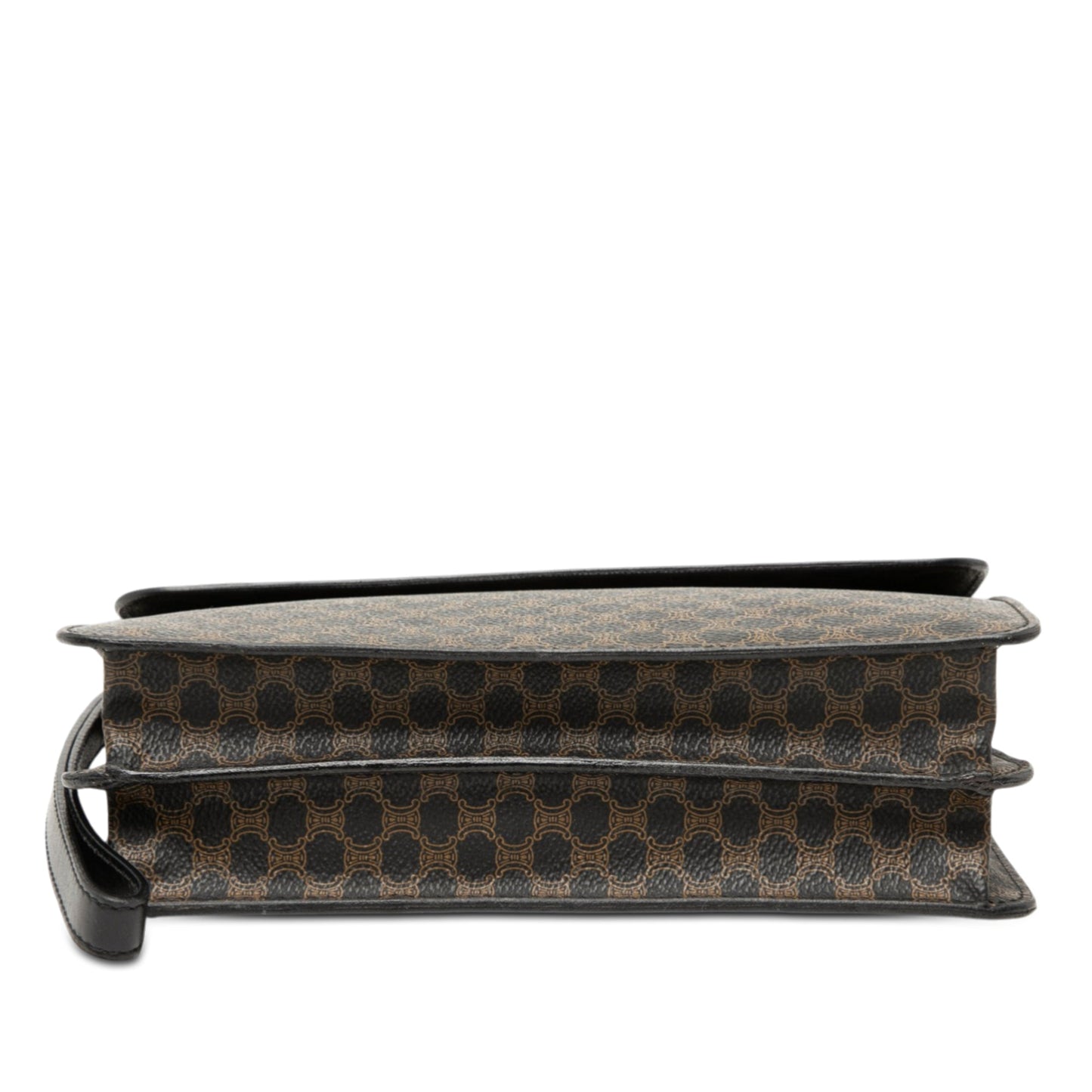 Macadam Coated Canvas and Leather Clutch