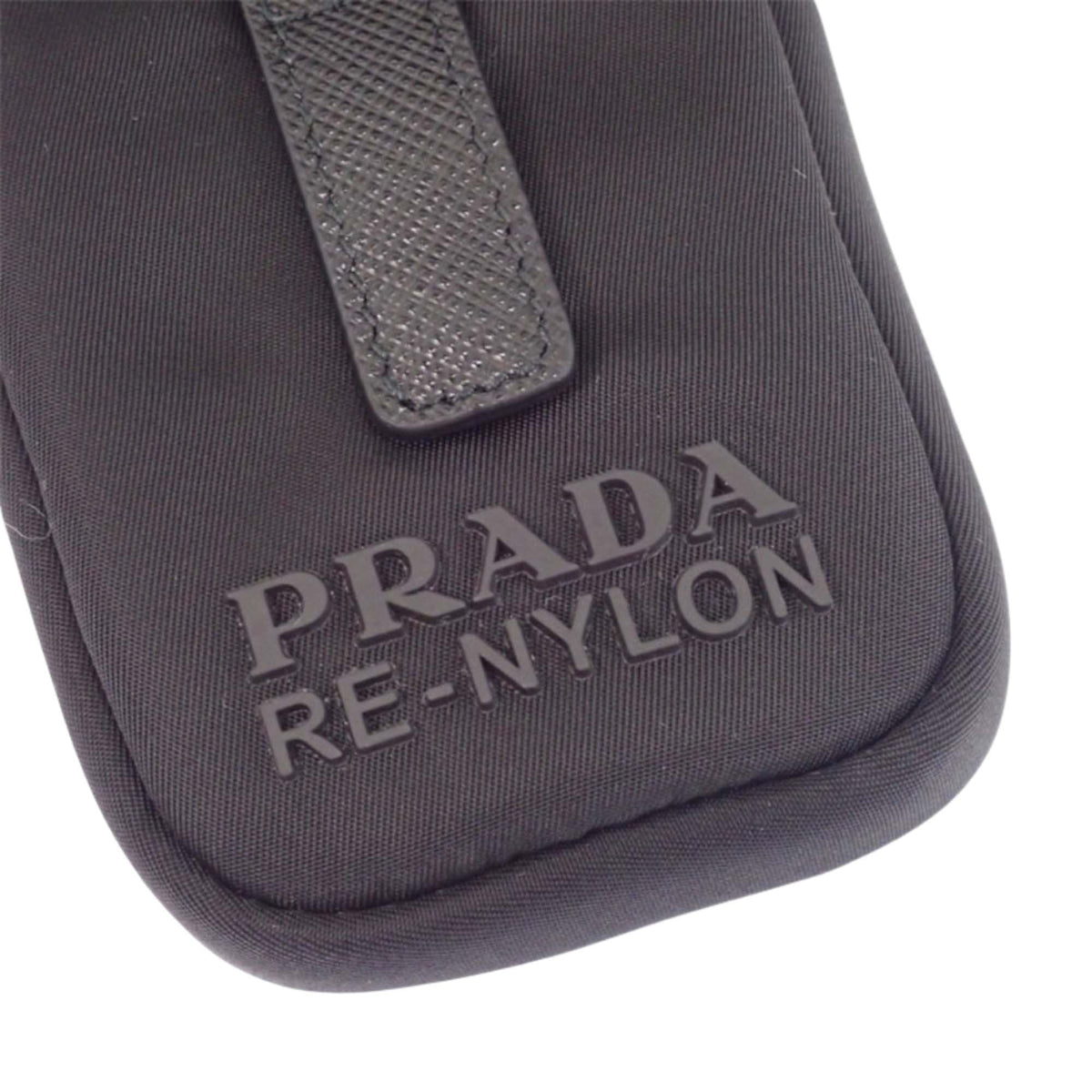 Prada Saffiano Trimmed Re Nylon Double Buckle Messenger Bag