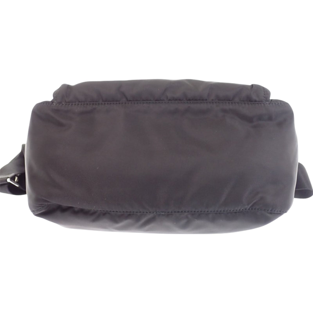 Prada Saffiano Trimmed Re Nylon Double Buckle Messenger Bag
