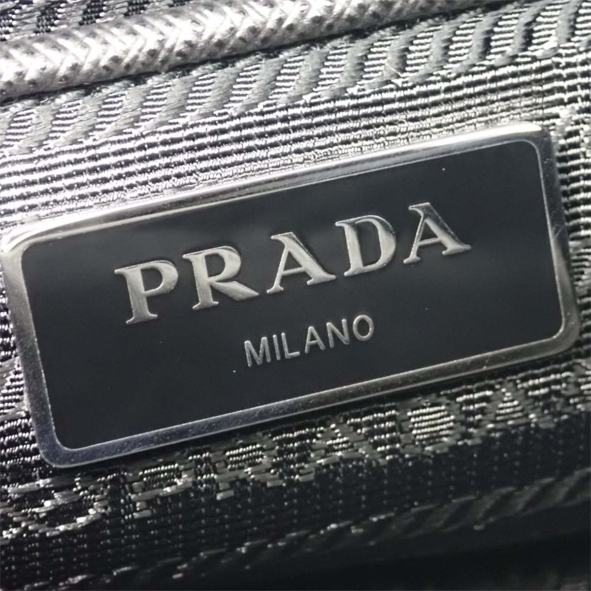 Prada Saffiano Trimmed Re Nylon Double Buckle Messenger Bag