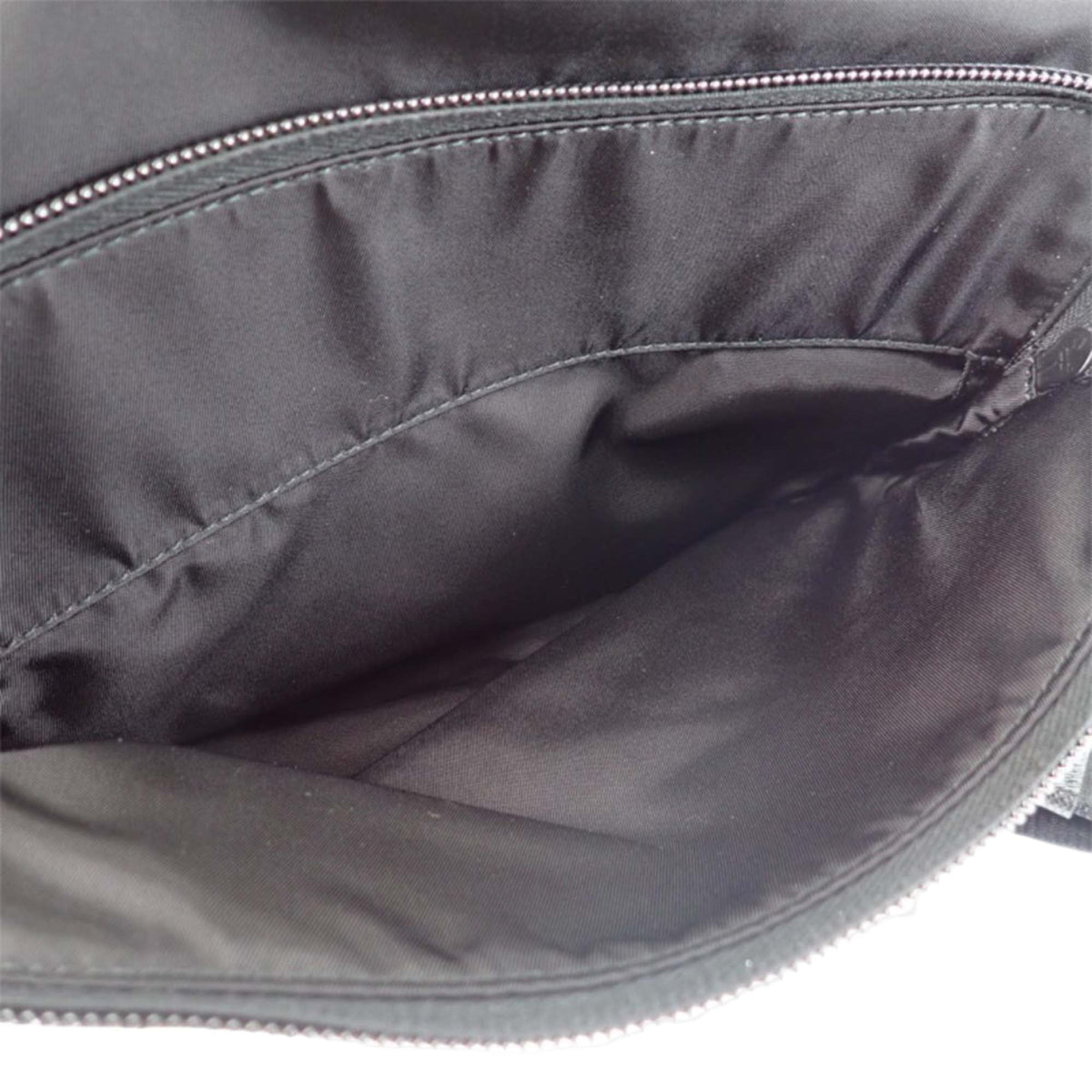 Prada Saffiano Trimmed Re Nylon Double Buckle Messenger Bag
