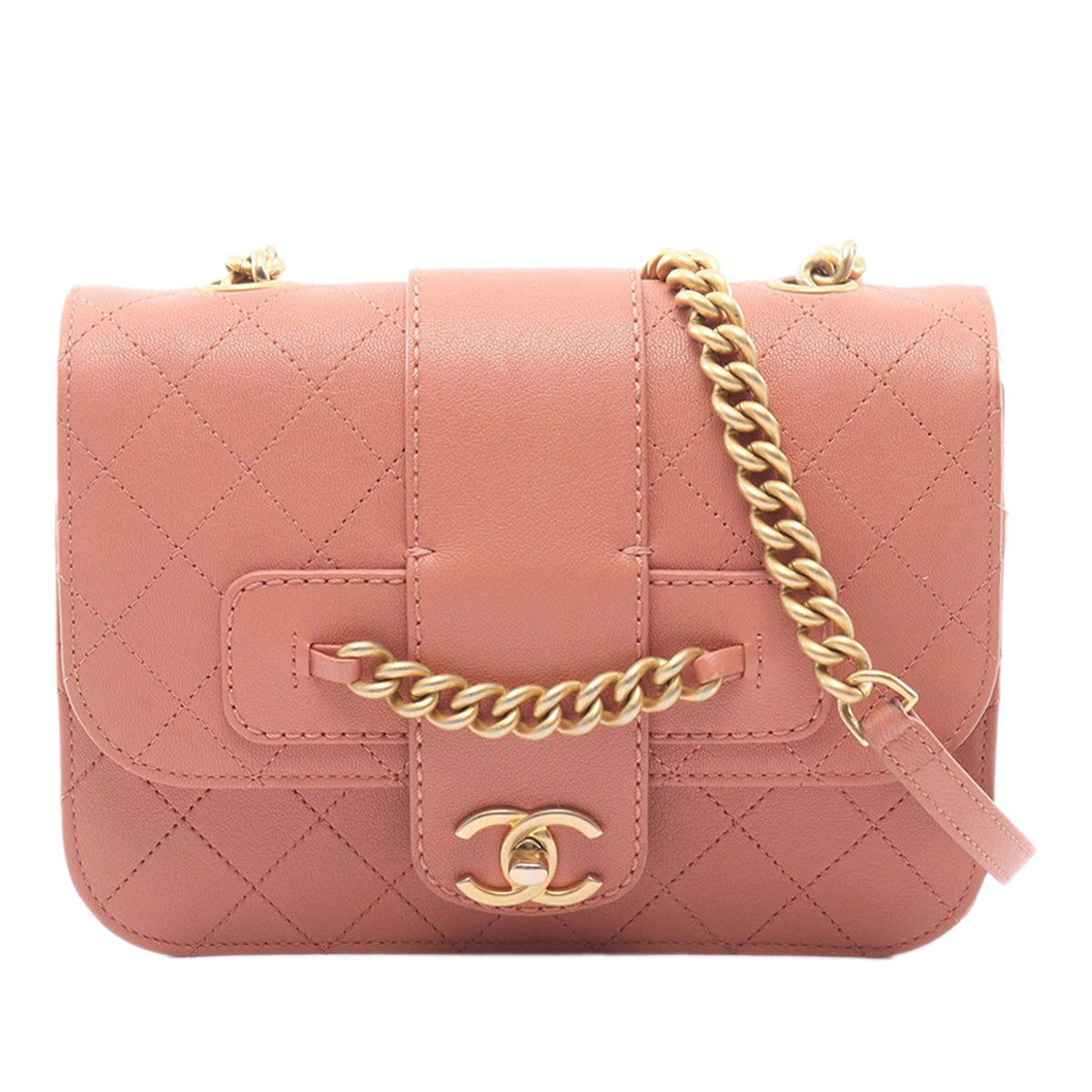 Chanel Front Chain Sheepskin Flap