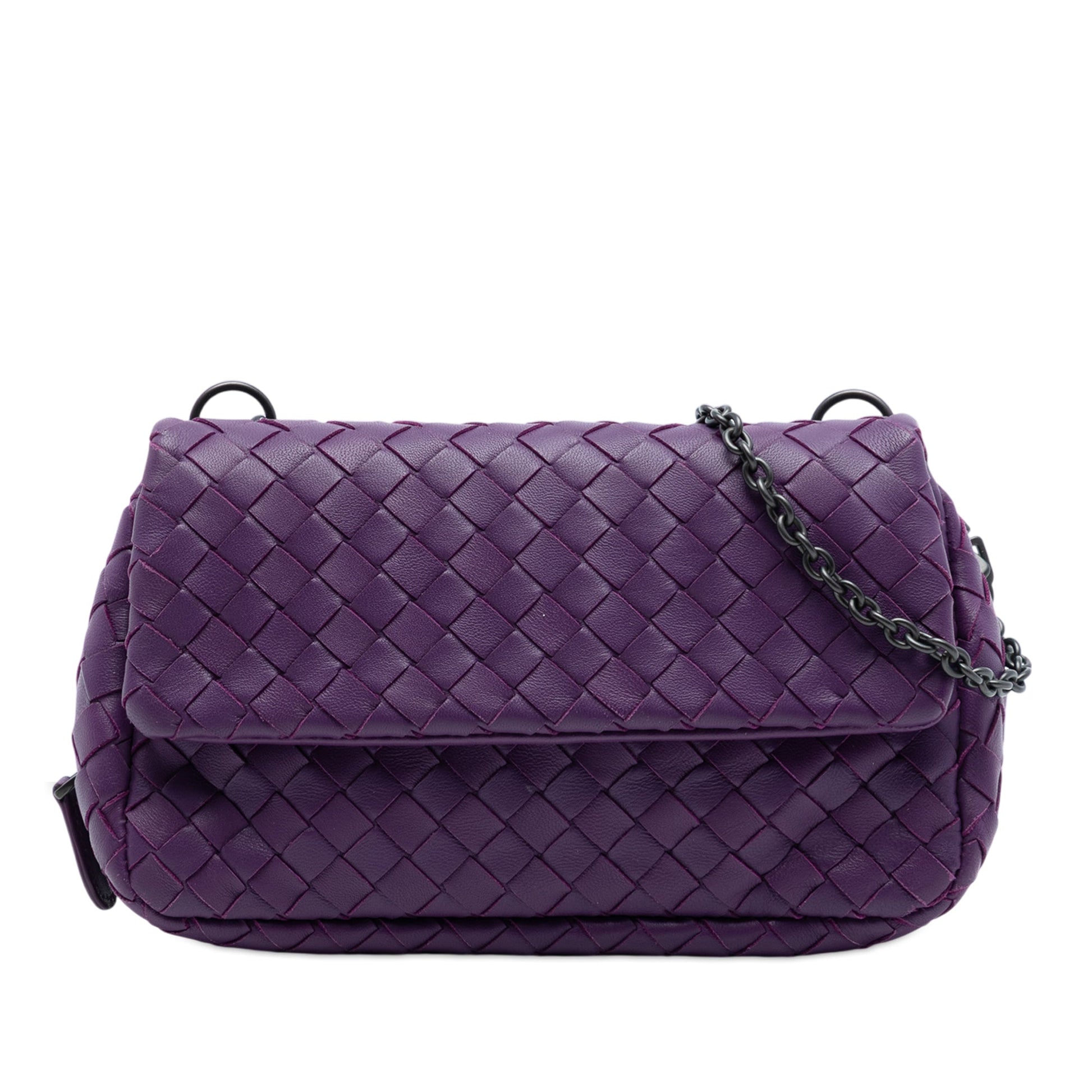 Bottega Veneta Mini Nappa Intrecciato Expandable Chain Flap Crossbody