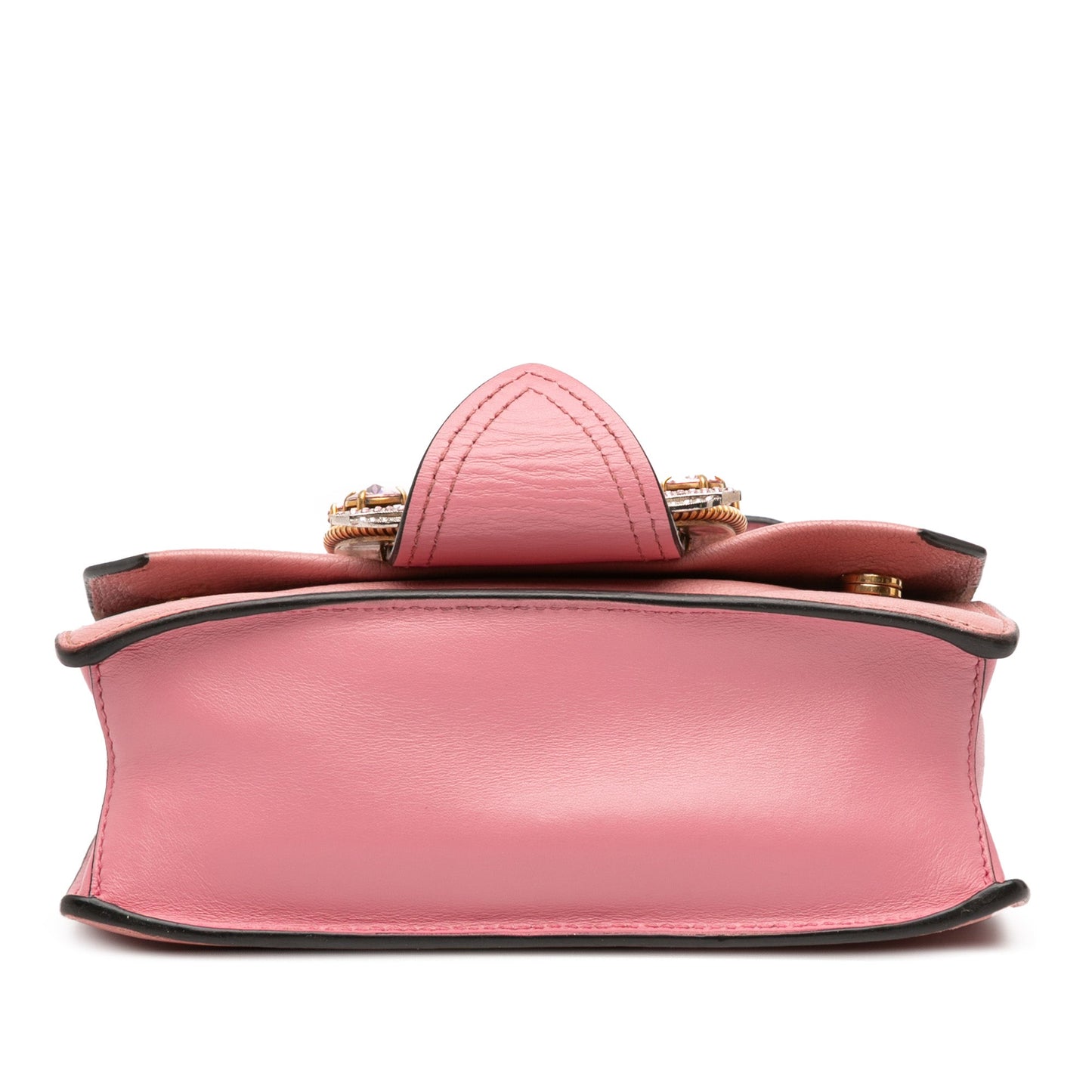 Miu Miu Goatskin Madras Soft Calf Crystal Embellished Crossbody