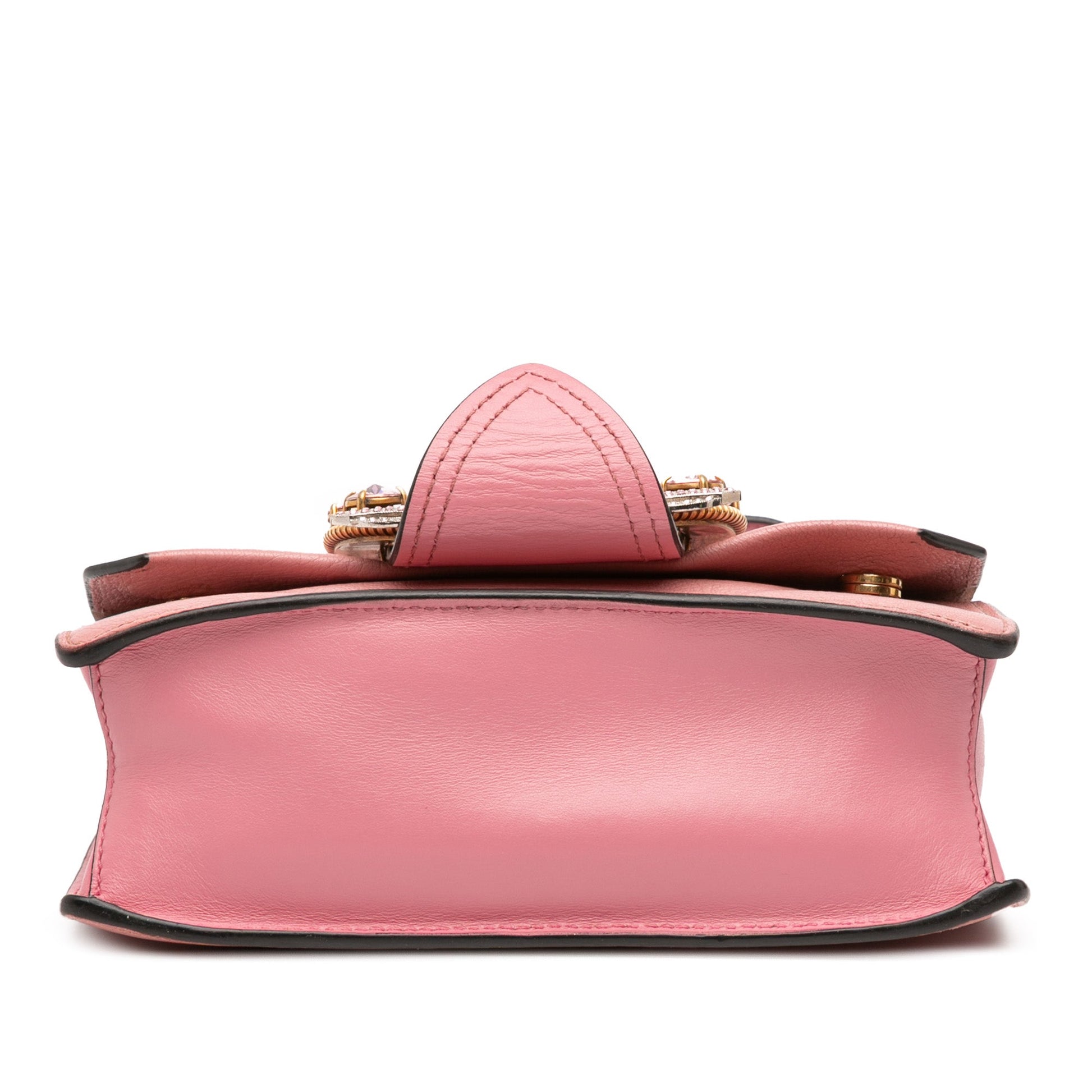 Miu Miu Goatskin Madras Soft Calf Crystal Embellished Crossbody