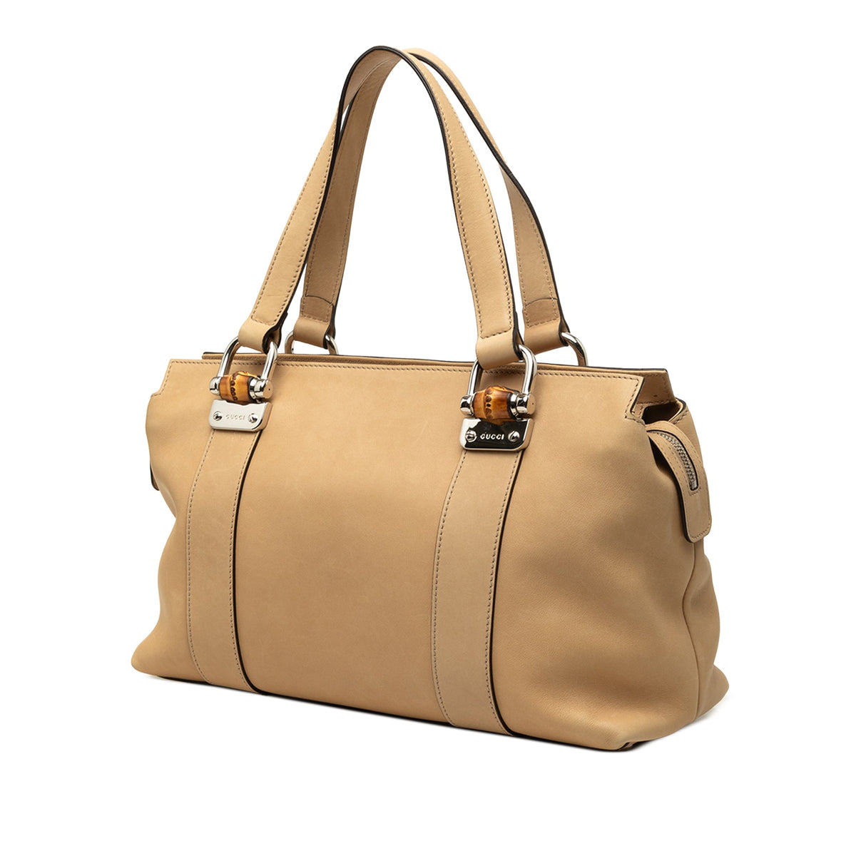 Gucci Calfskin Bamboo Bar Satchel