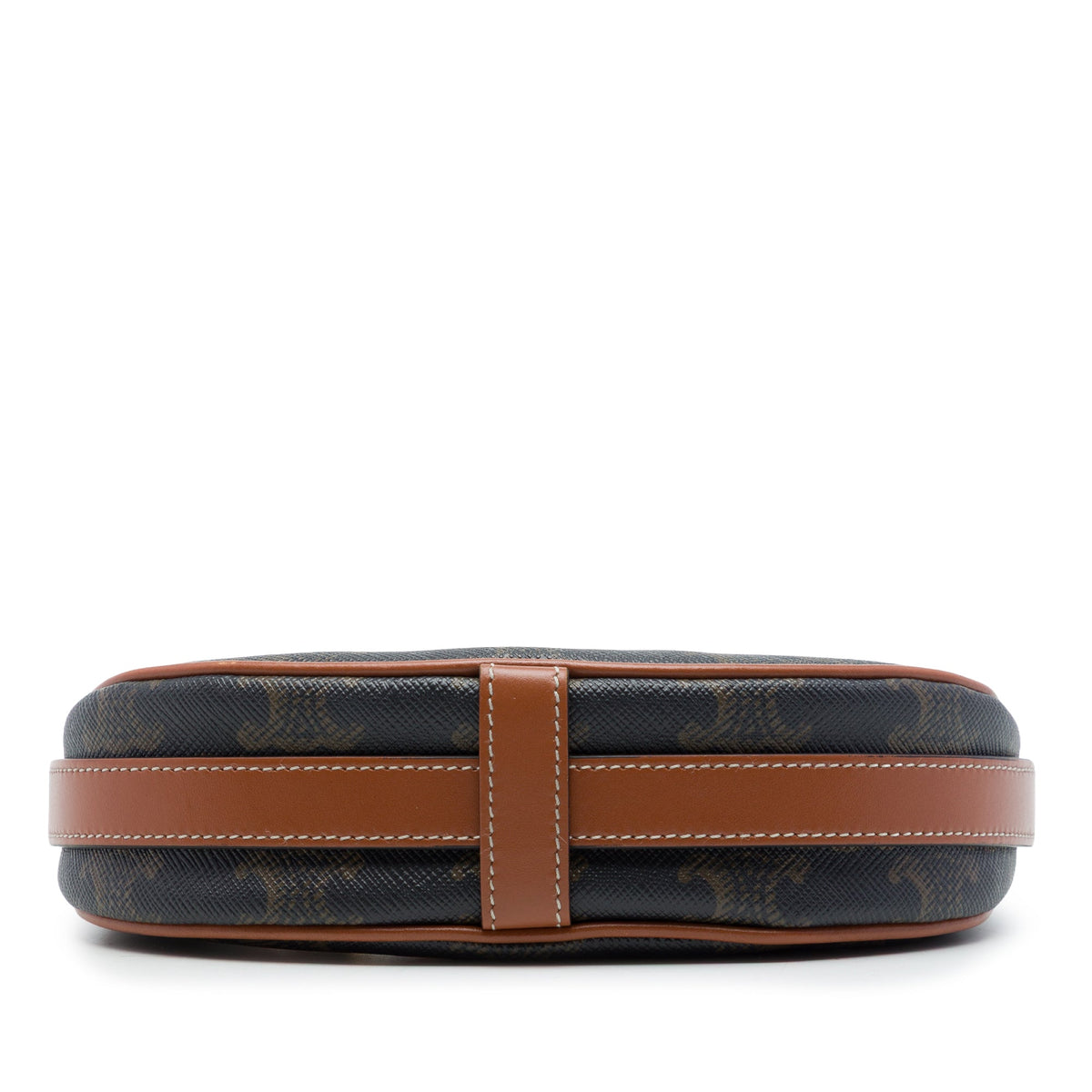 Celine Mini Triomphe Coated Canvas Ava Shoulder Bag — Brown