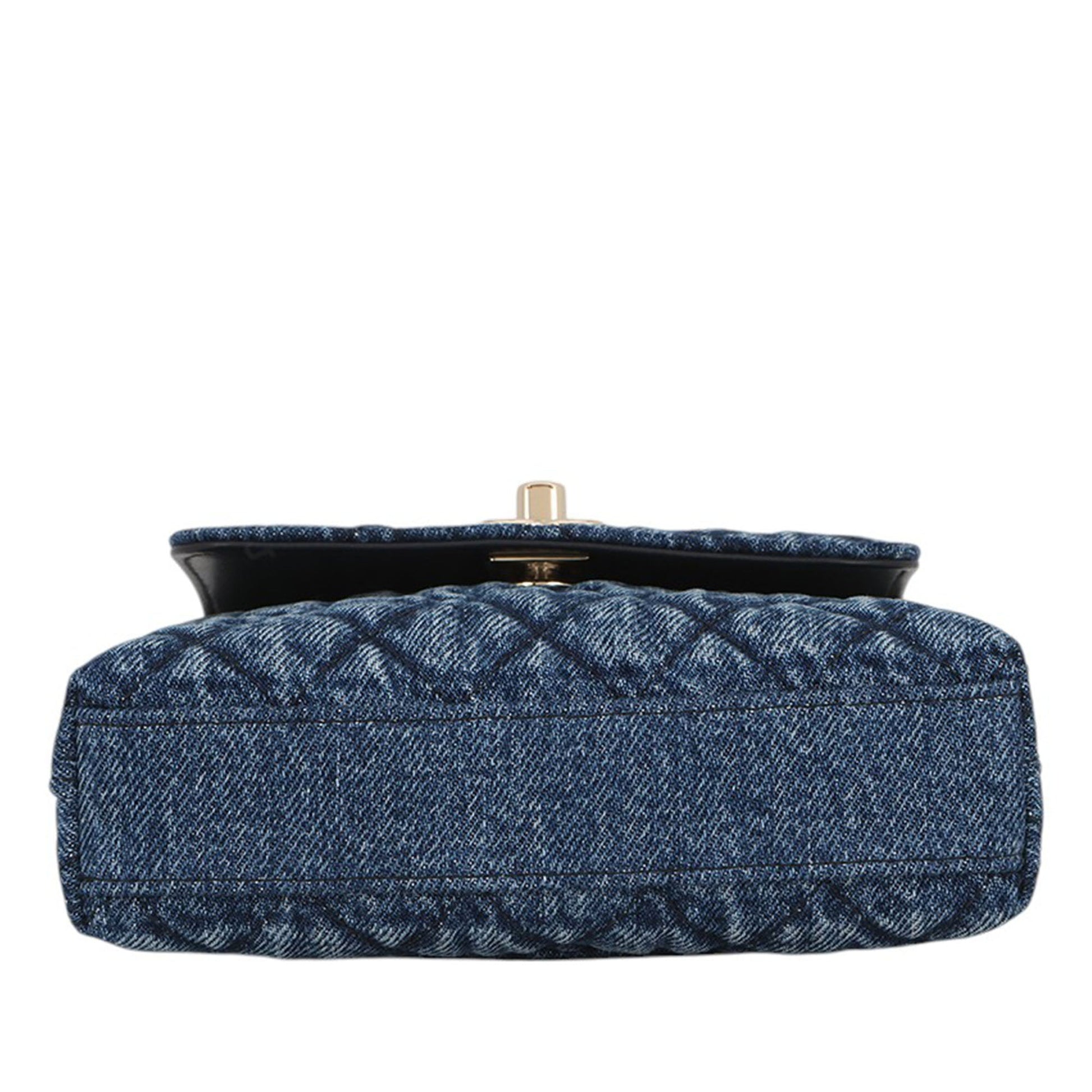 Chanel Extra Mini Quilted Washed Denim Coco Top Handle Bag