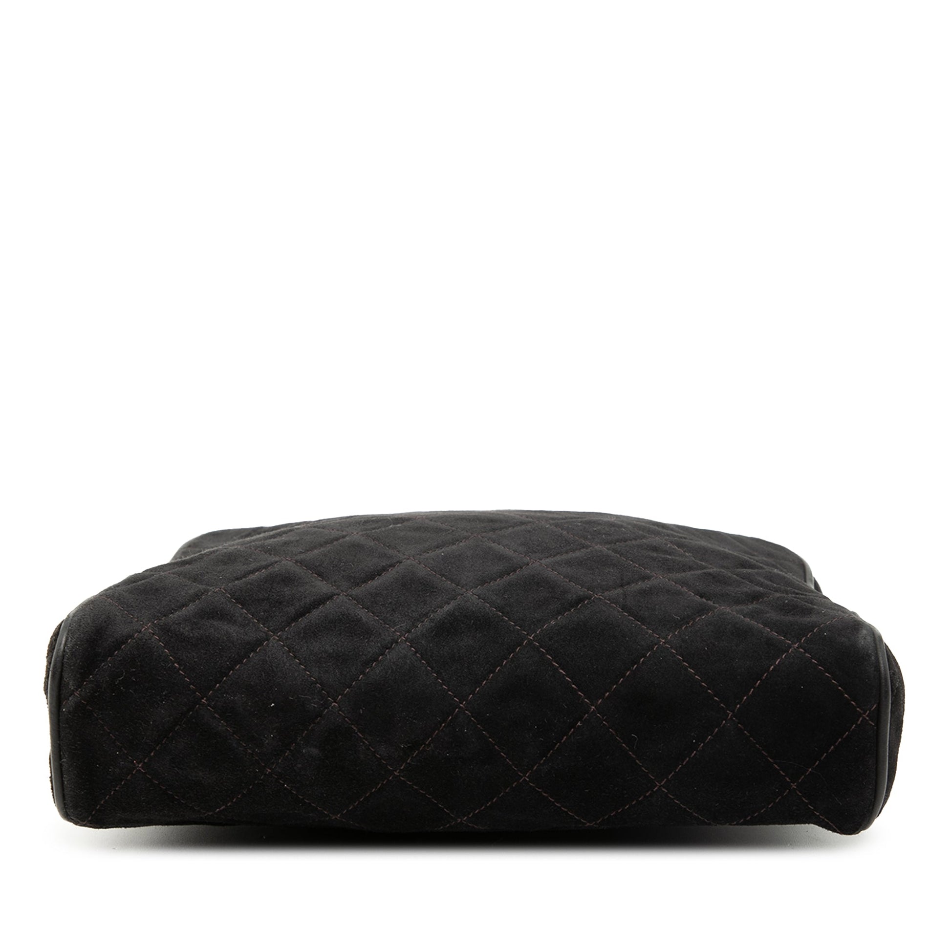 Chanel CC Quilted Suede Tassel Shoulder Bag