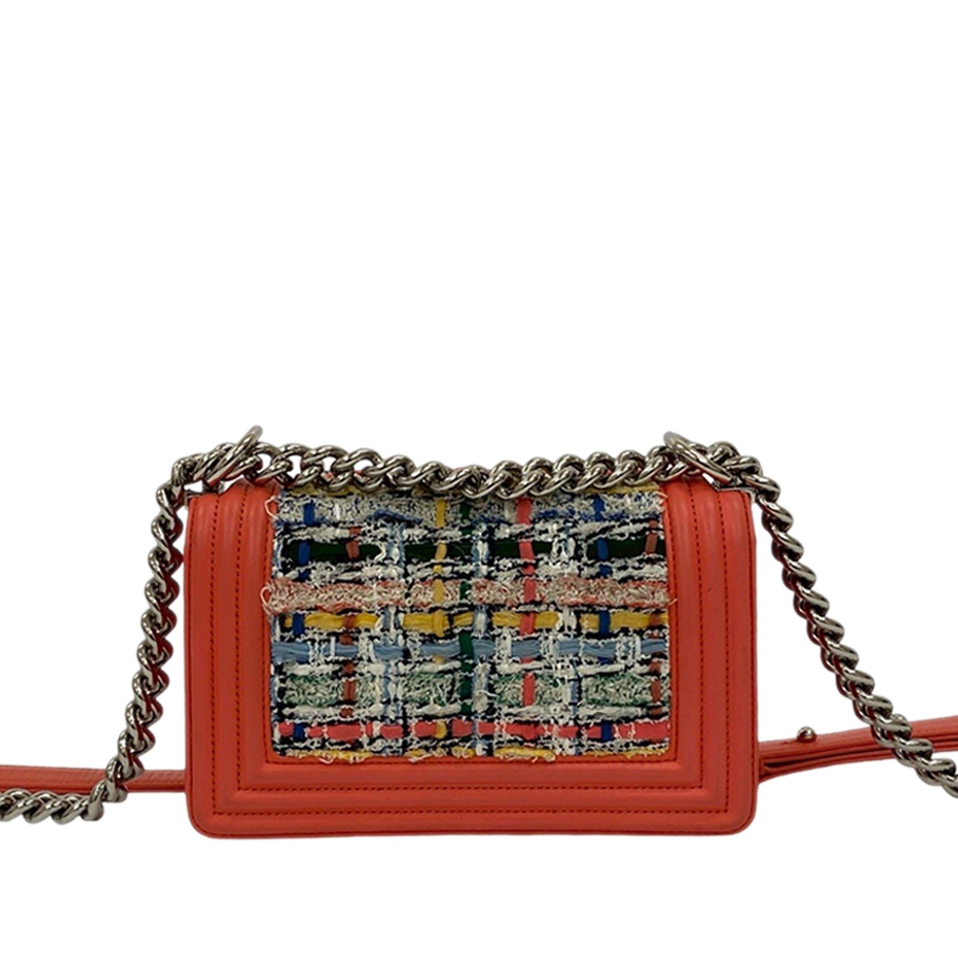 Chanel Small Tweed and Lambskin Boy Flap