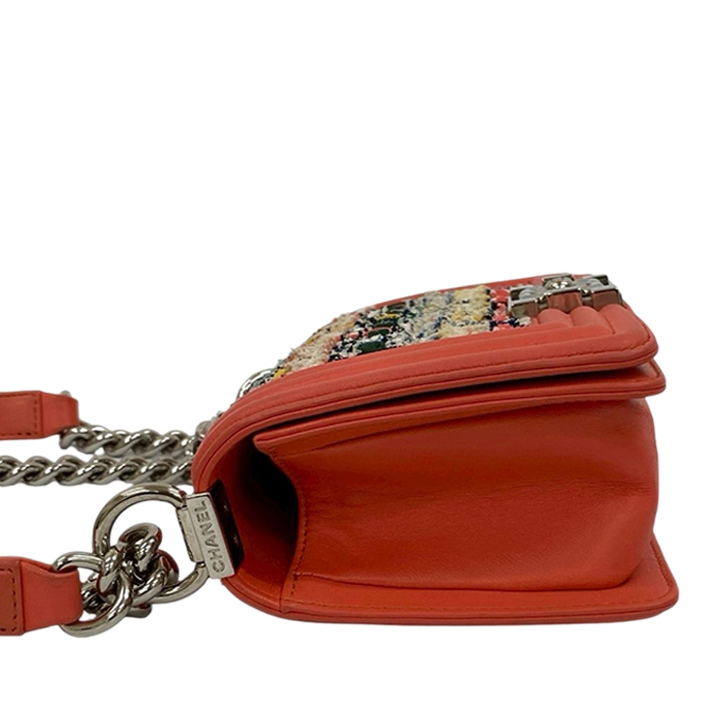 Chanel Small Tweed and Lambskin Boy Flap