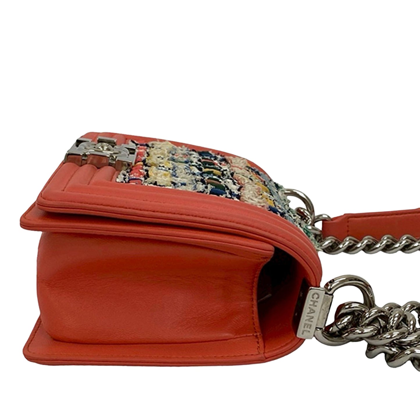 Chanel Small Tweed and Lambskin Boy Flap