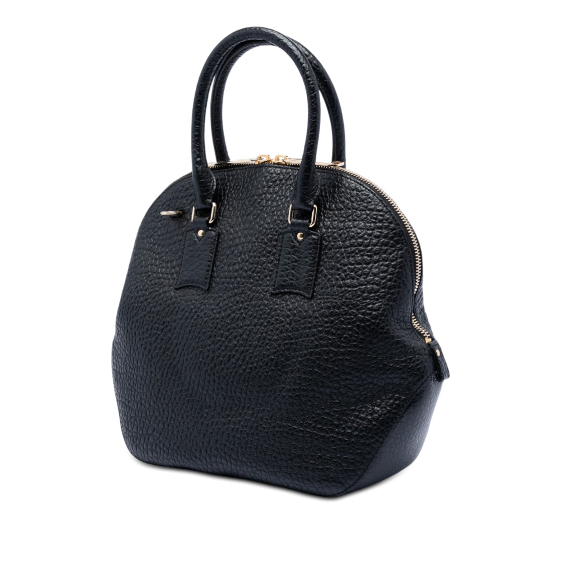 Burberry Large Grained Calfskin Heritage Orchard Bowling Bag