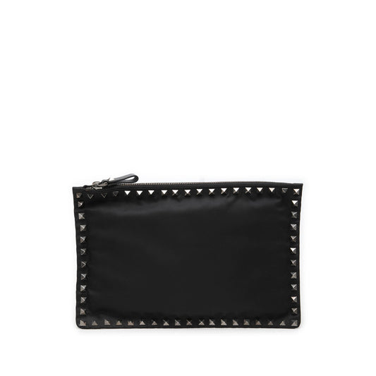 Valentino Nylon Rockstud Zip Pouch