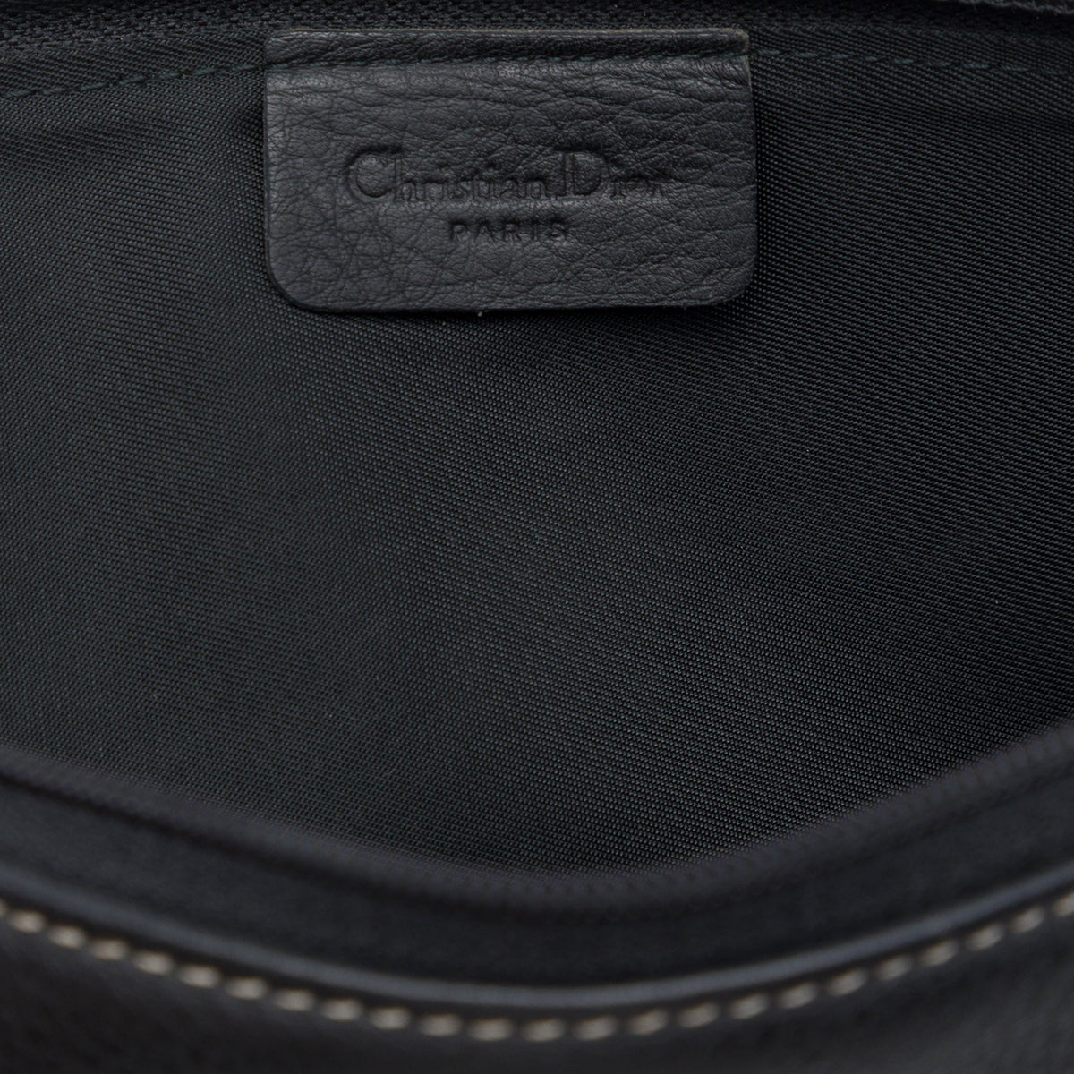 Dior Logo Grained Calfskin Clutch