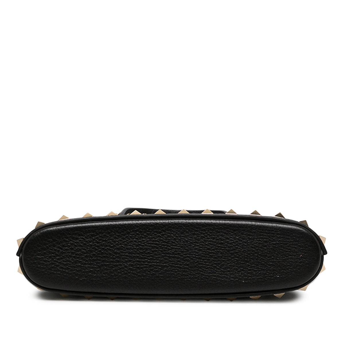Valentino Mini Grainy Calfskin Rockstud Shopping Bag — Black