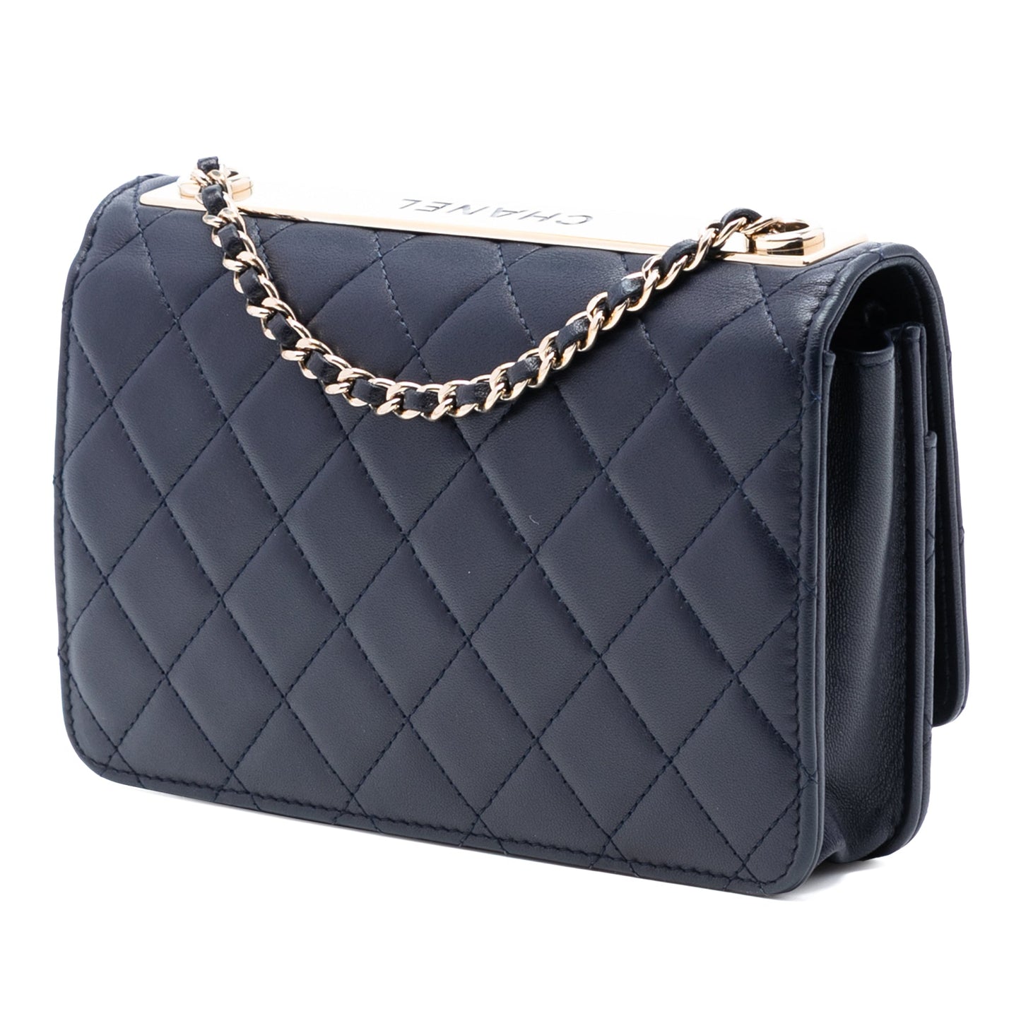 Chanel Lambskin Trendy CC Wallet On Chain