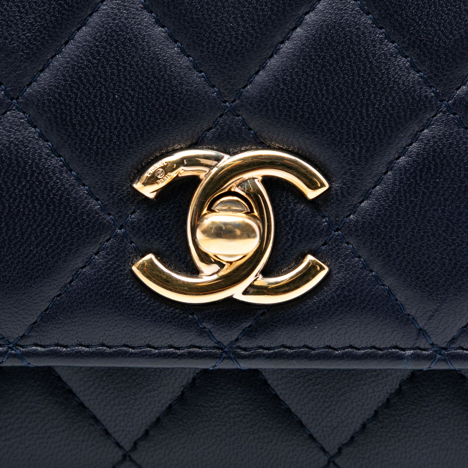 Chanel Lambskin Trendy CC Wallet On Chain