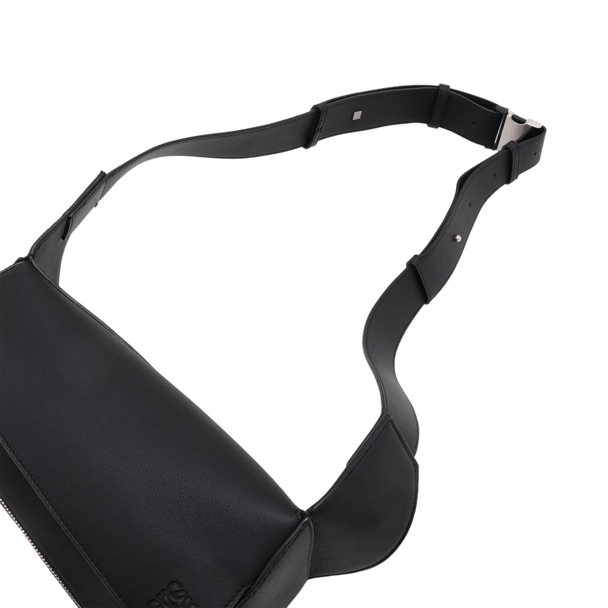 LOEWE Small Calfskin Puzzle Bumbag — Black