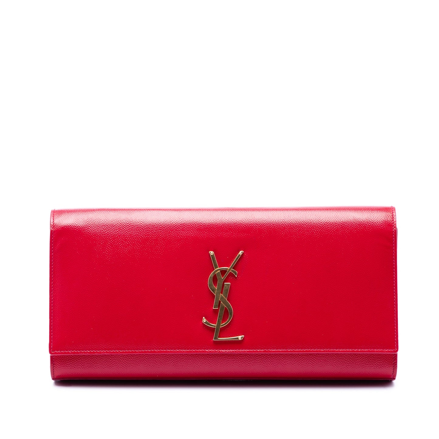 Saint Laurent Grain de Poudre Monogram Cassandre Clutch