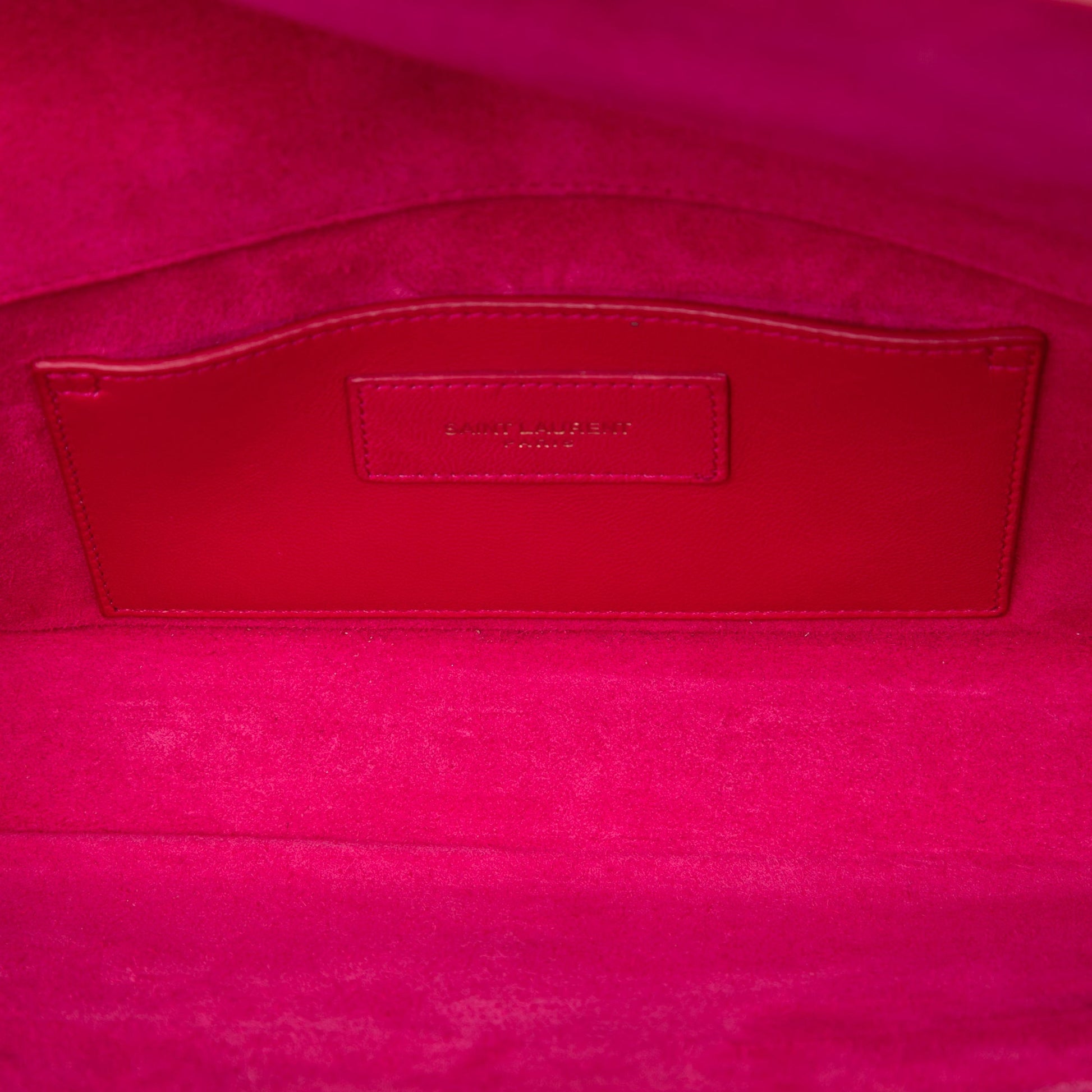 Saint Laurent Grain de Poudre Monogram Cassandre Clutch