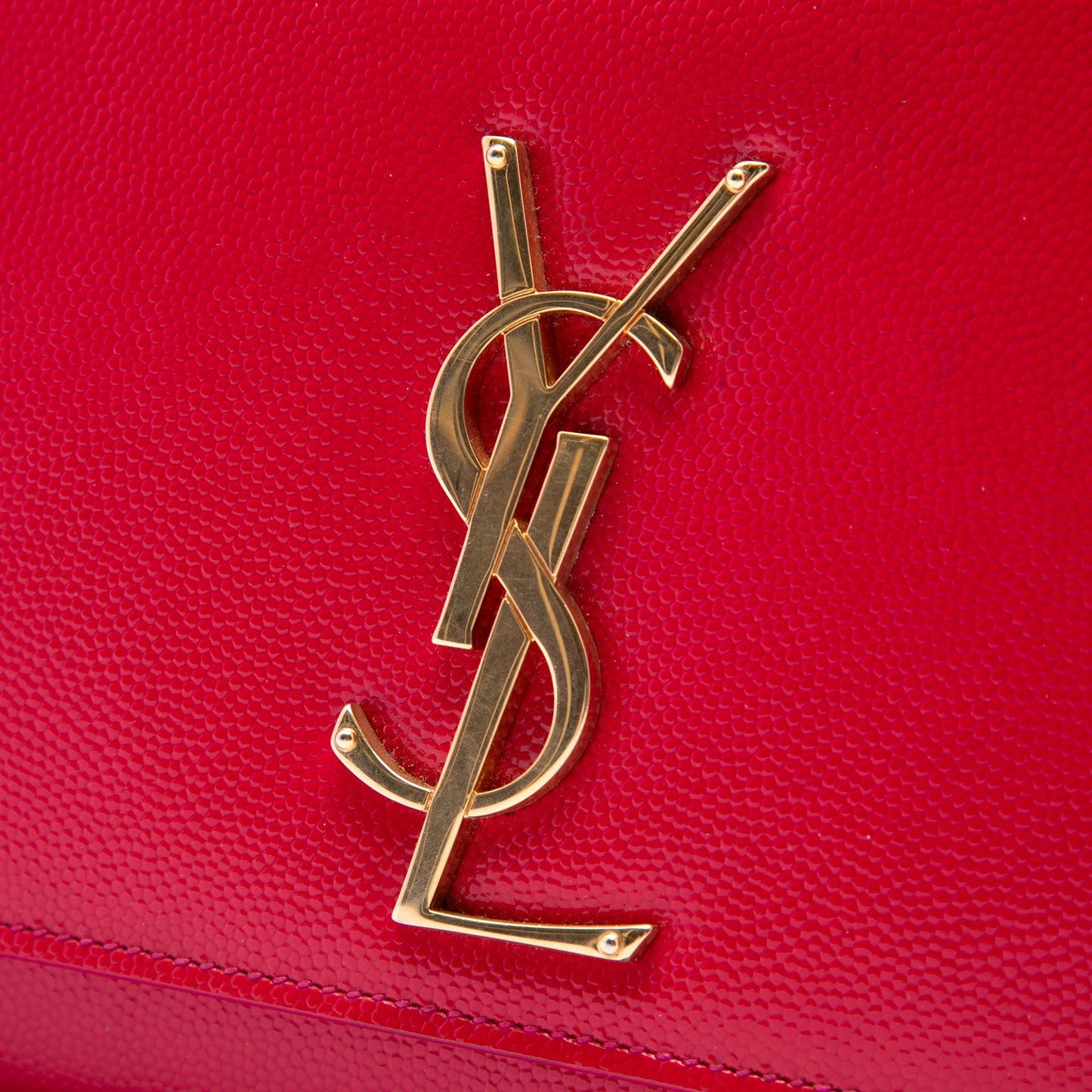 Saint Laurent Grain de Poudre Monogram Cassandre Clutch