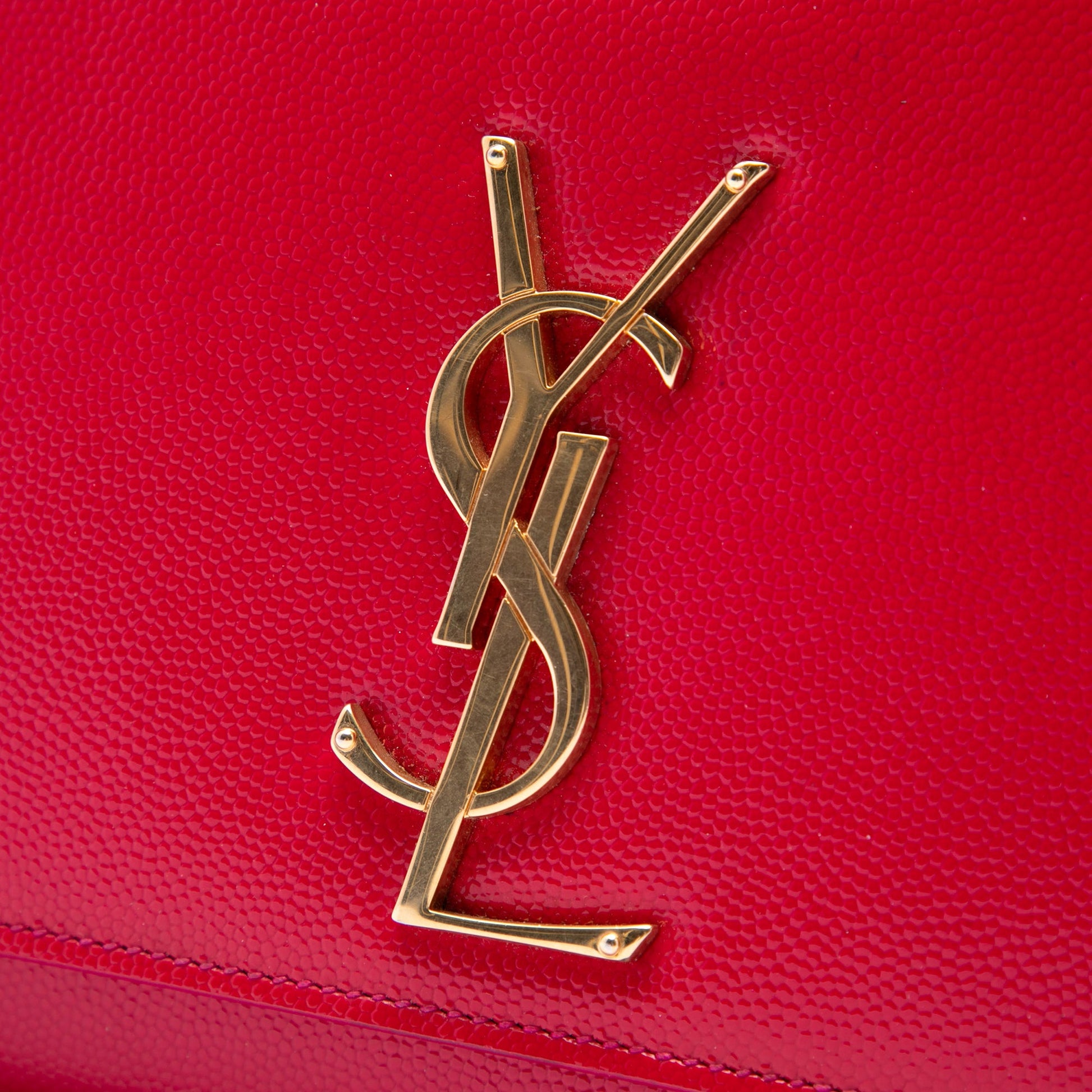 Saint Laurent Grain de Poudre Monogram Cassandre Clutch