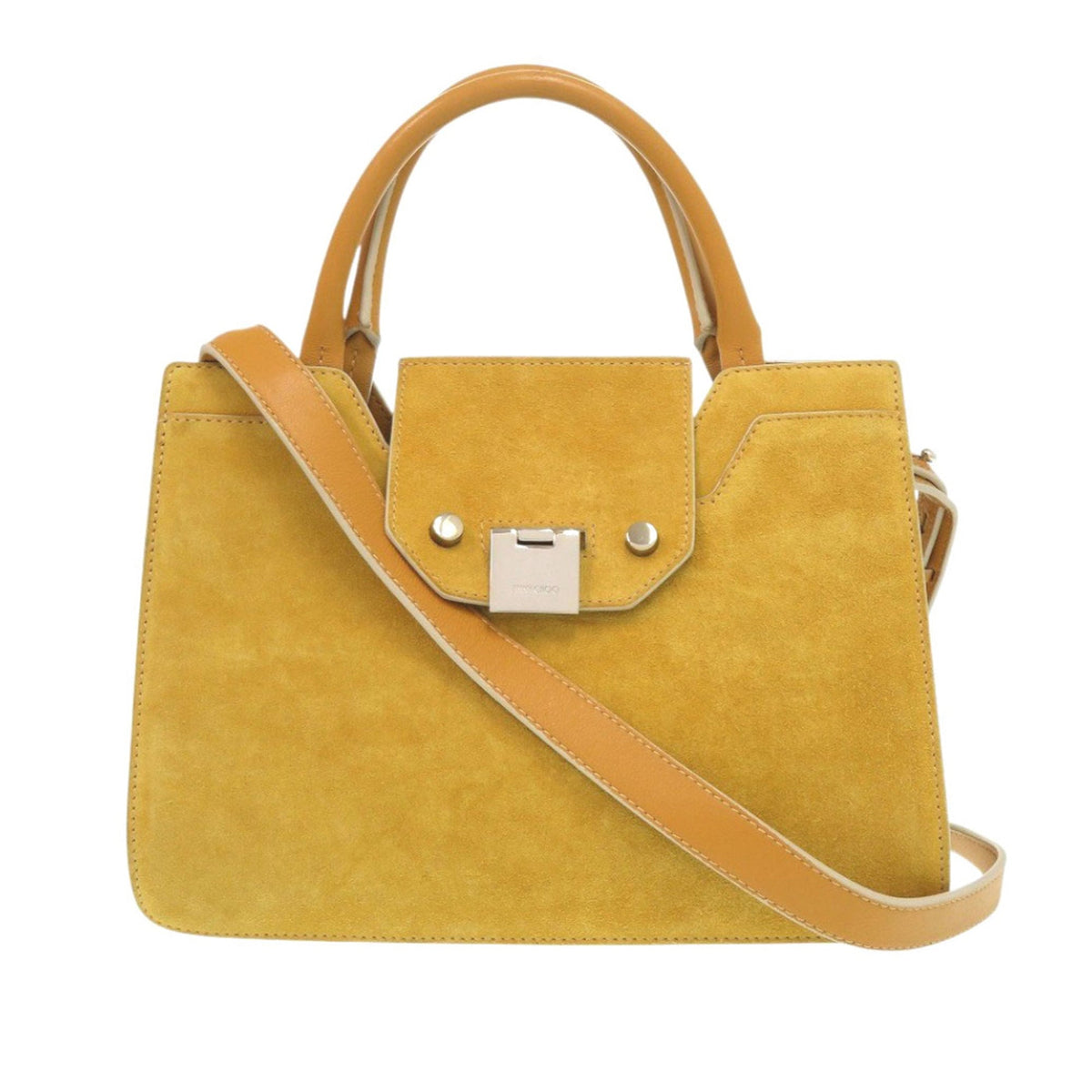 Jimmy Choo Suede and Leather Rebel Top Handle Bag