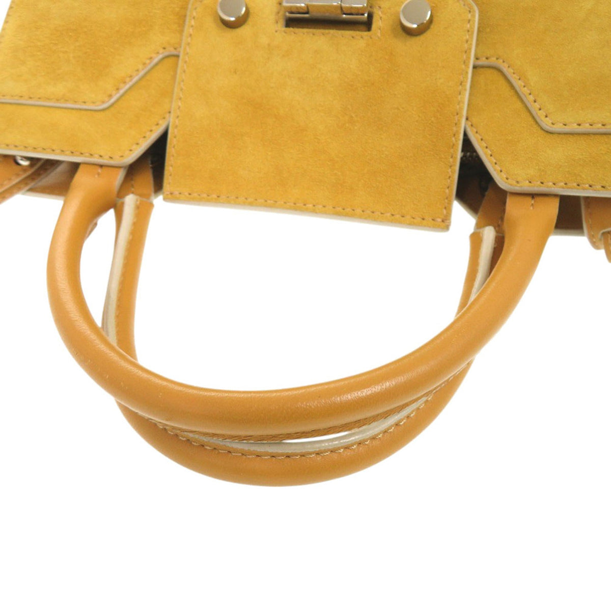 Jimmy Choo Suede and Leather Rebel Top Handle Bag