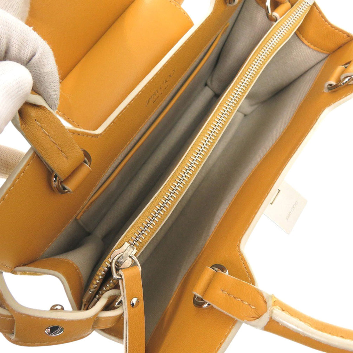 Jimmy Choo Suede and Leather Rebel Top Handle Bag