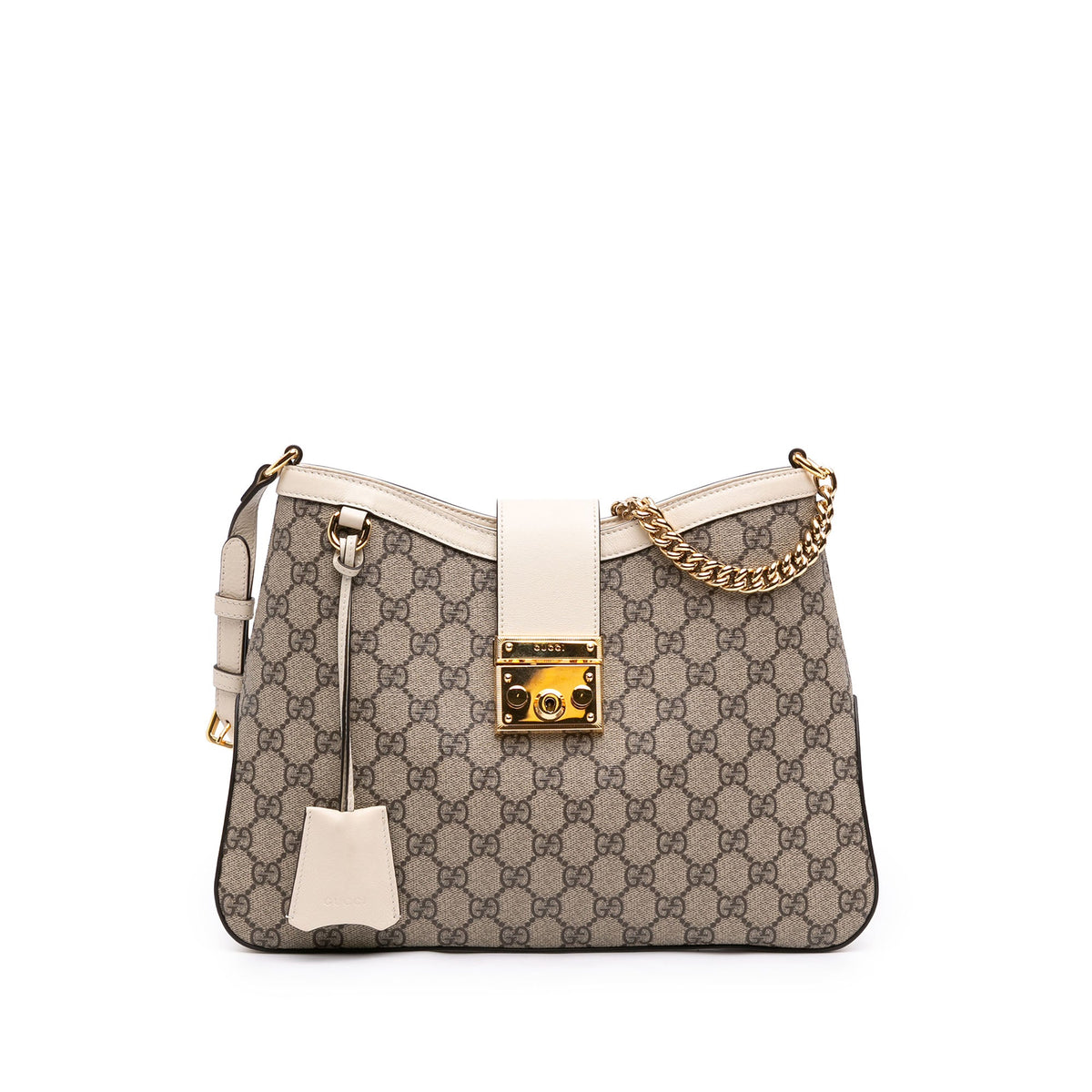 Gucci Medium GG Supreme Padlock Shoulder Bag