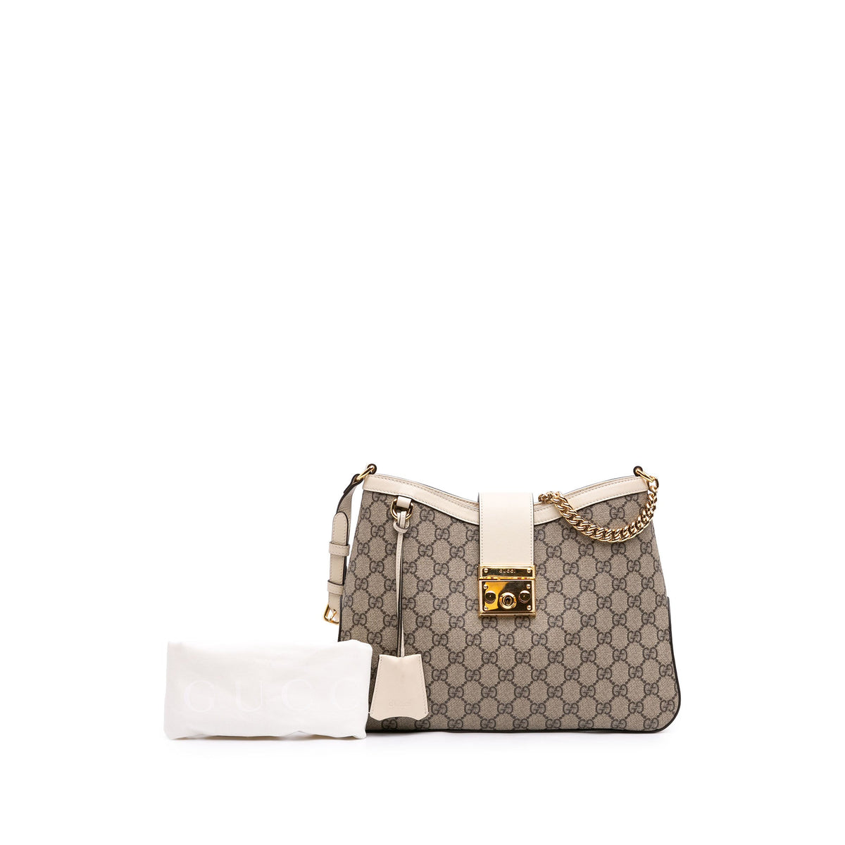 Gucci Medium GG Supreme Padlock Shoulder Bag