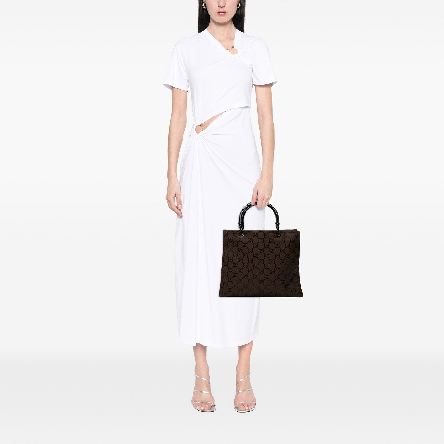 GG Nylon Bamboo Handbag