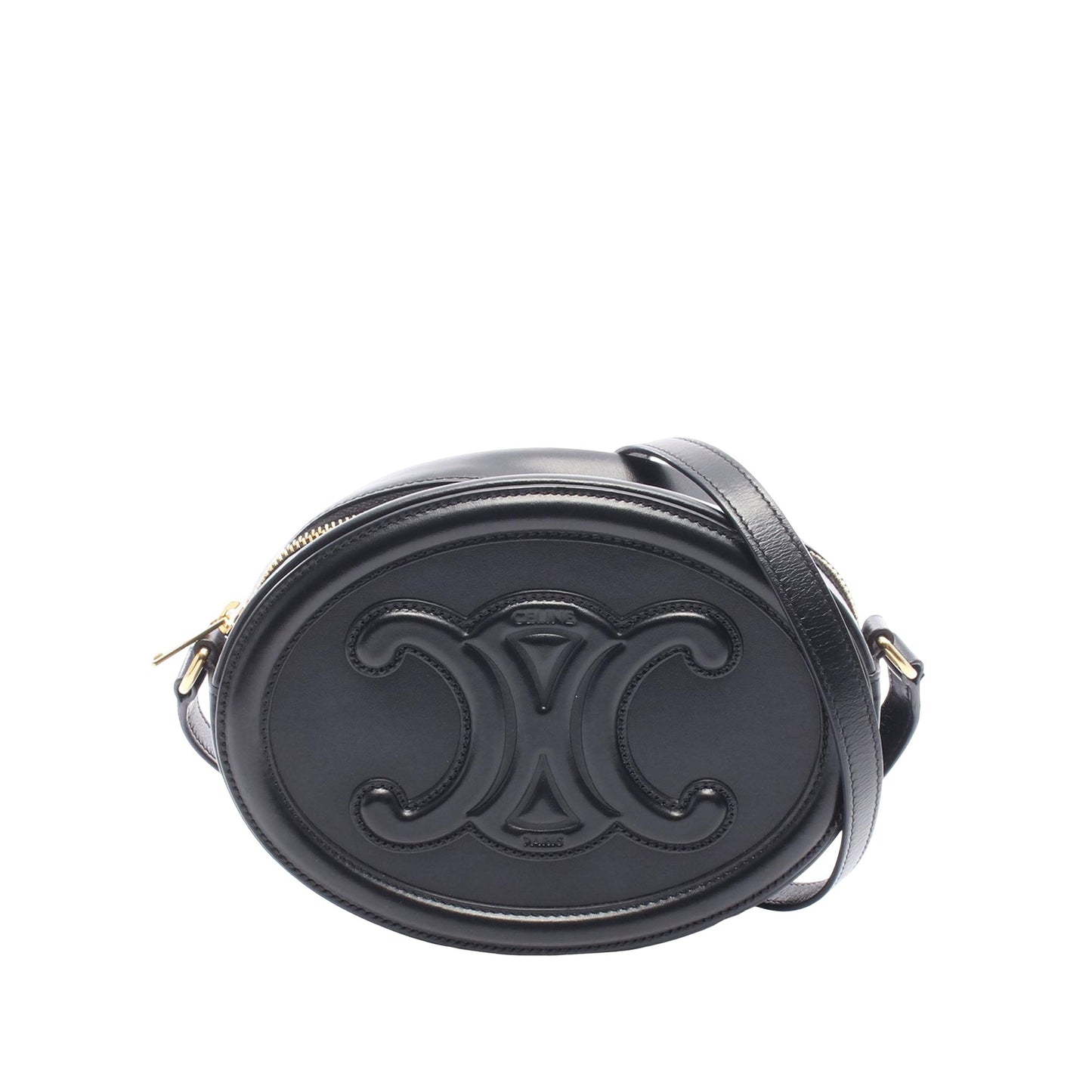 Celine Small Calfskin Cuir Triomphe Oval Crossbody