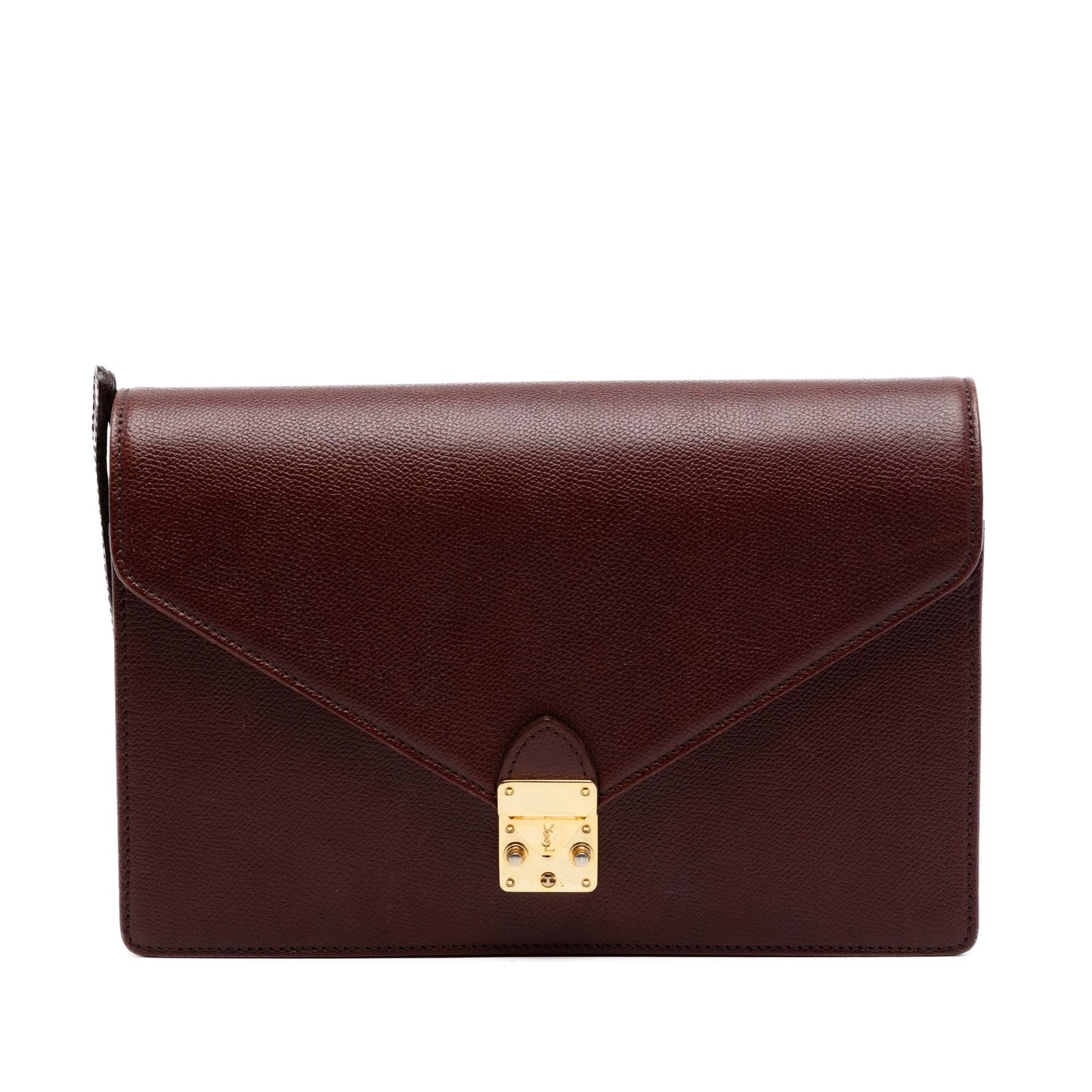 Grained Calfskin Flap Clutch