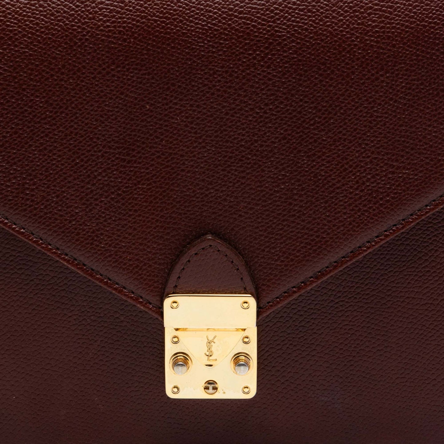 Grained Calfskin Flap Clutch