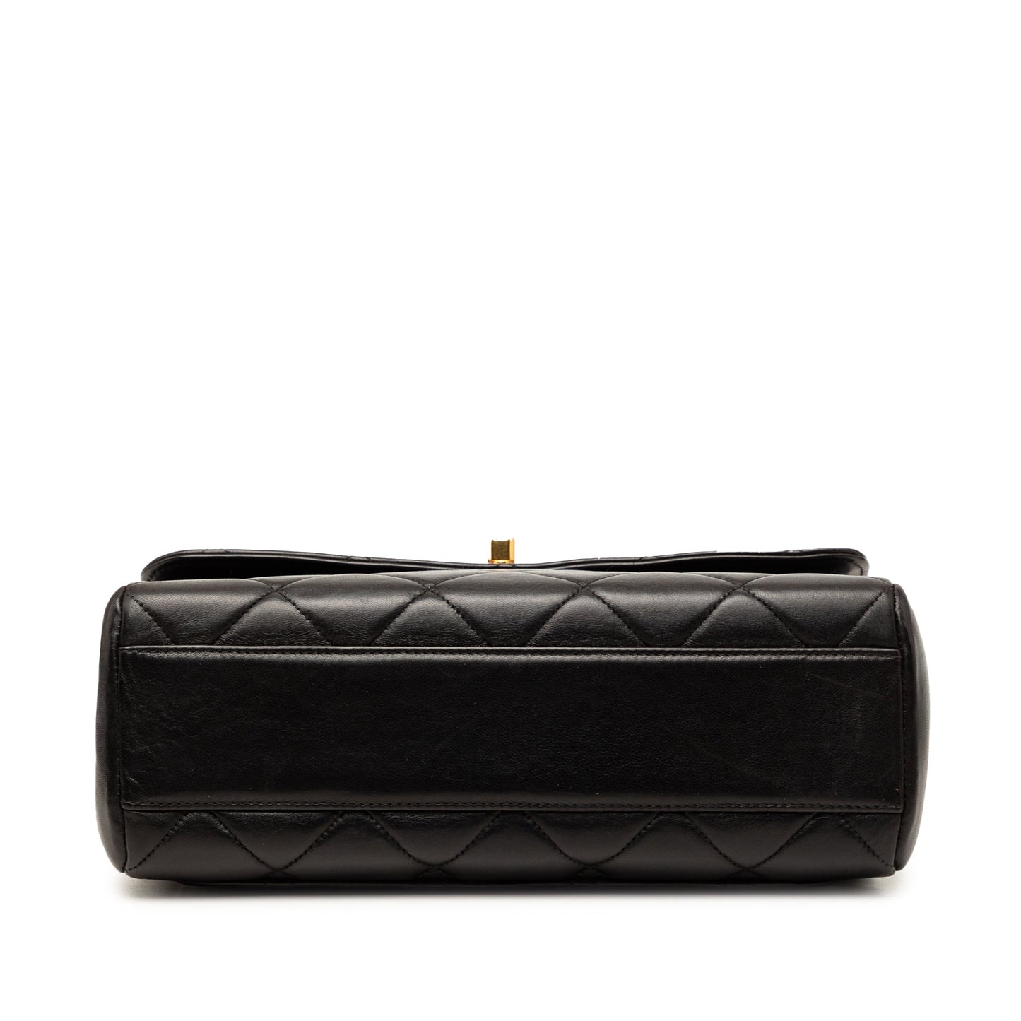 Chanel Small Square Quilted Lambskin Straight Single Flap