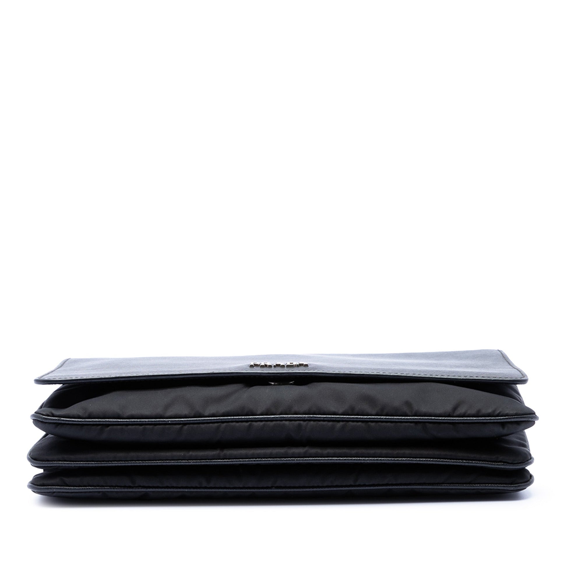 Prada Saffiano Lux and Tessuto Chain Crossbody