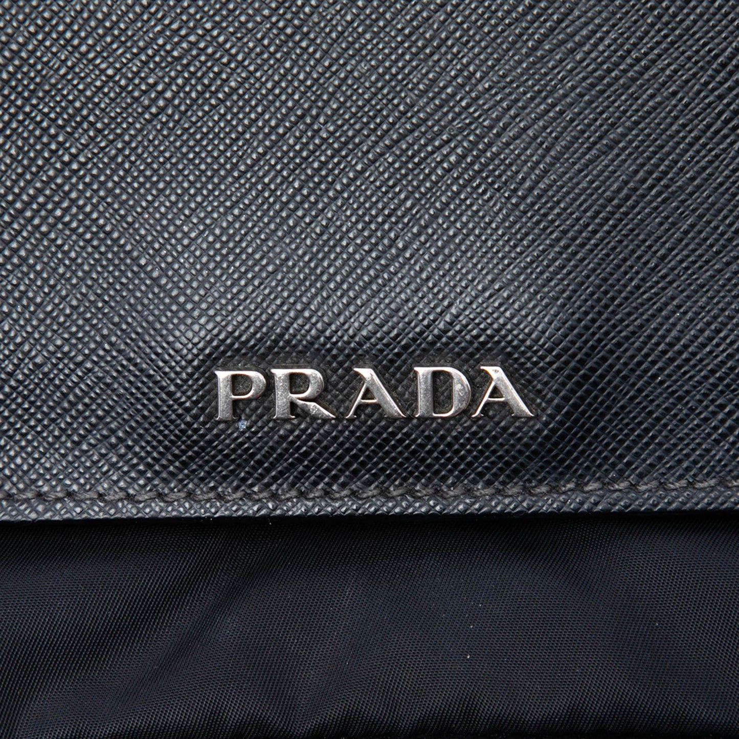 Prada Saffiano Lux and Tessuto Chain Crossbody
