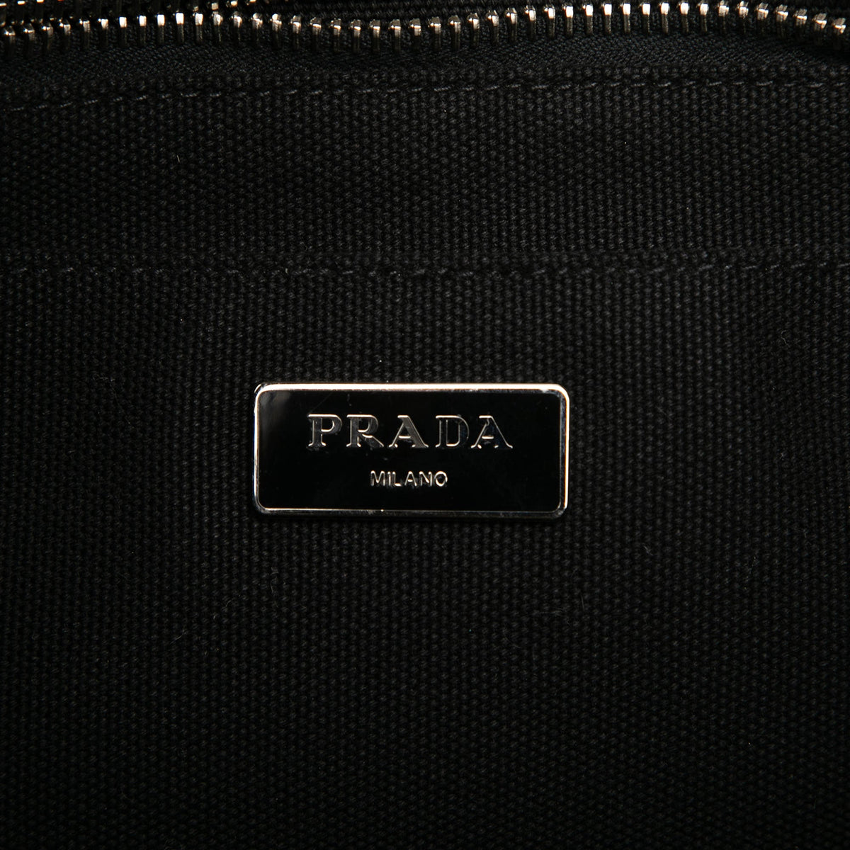 Prada Canvas Canapa Logo Camouflage Tote — Brown