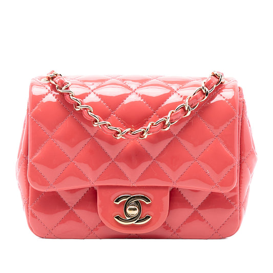 Chanel Mini Square Classic Patent Single Flap