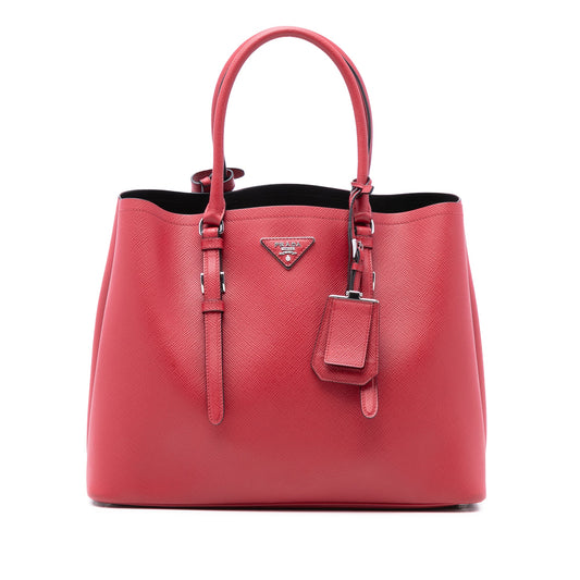 Prada Medium Saffiano Cuir Double Handle Satchel